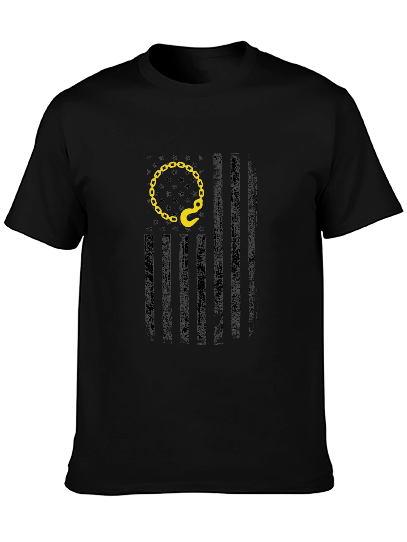 Tow Truck Driver American Flag Graphic T-Shirt