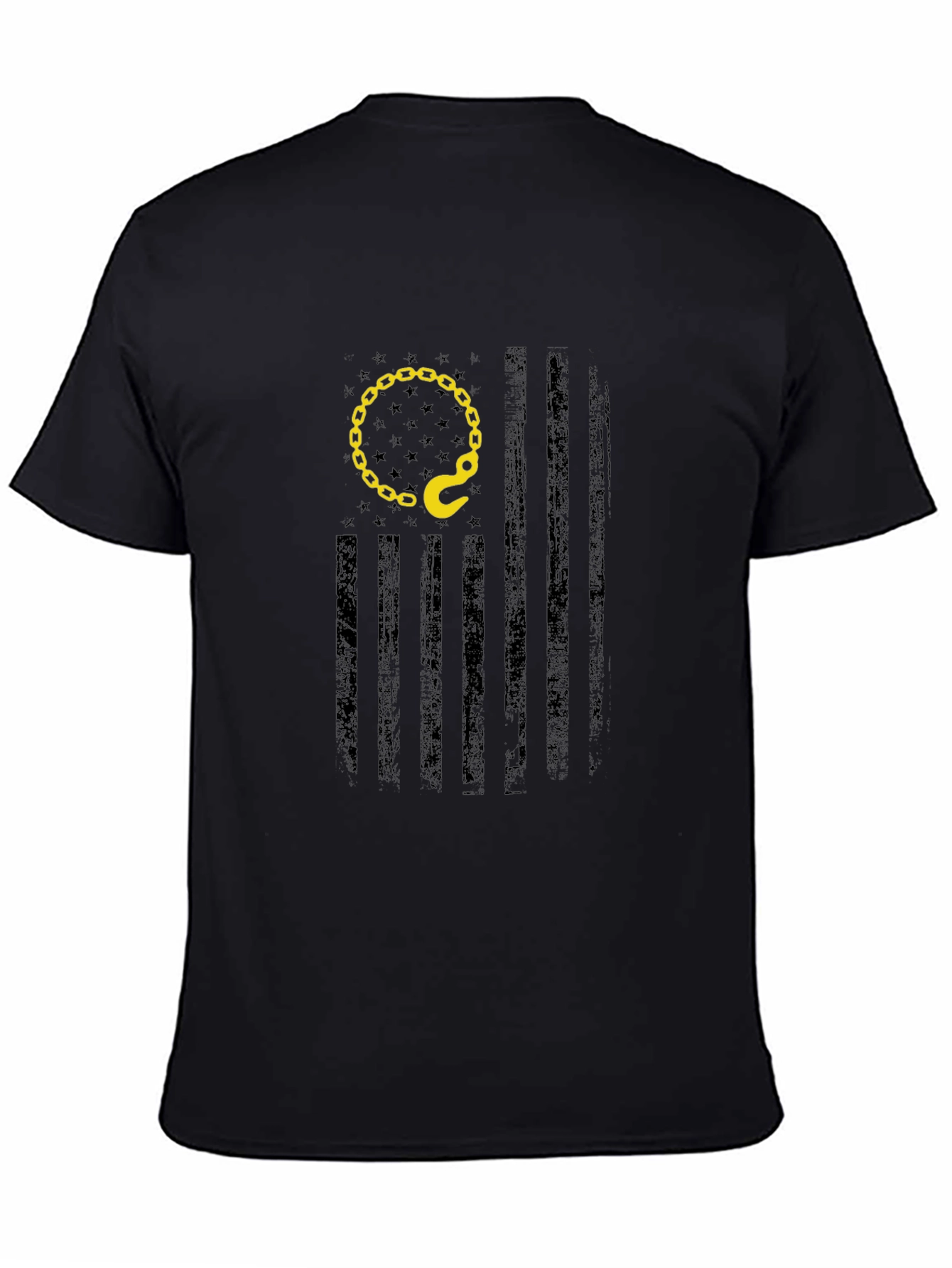 Tow Truck Driver American Flag Graphic T-Shirt