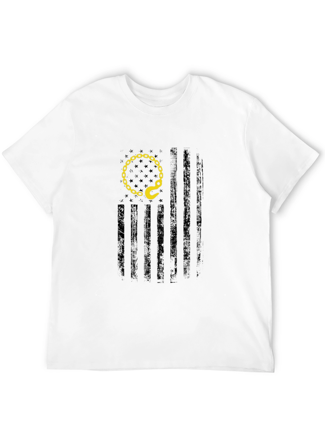 Tow Truck Driver American Flag Graphic T-Shirt