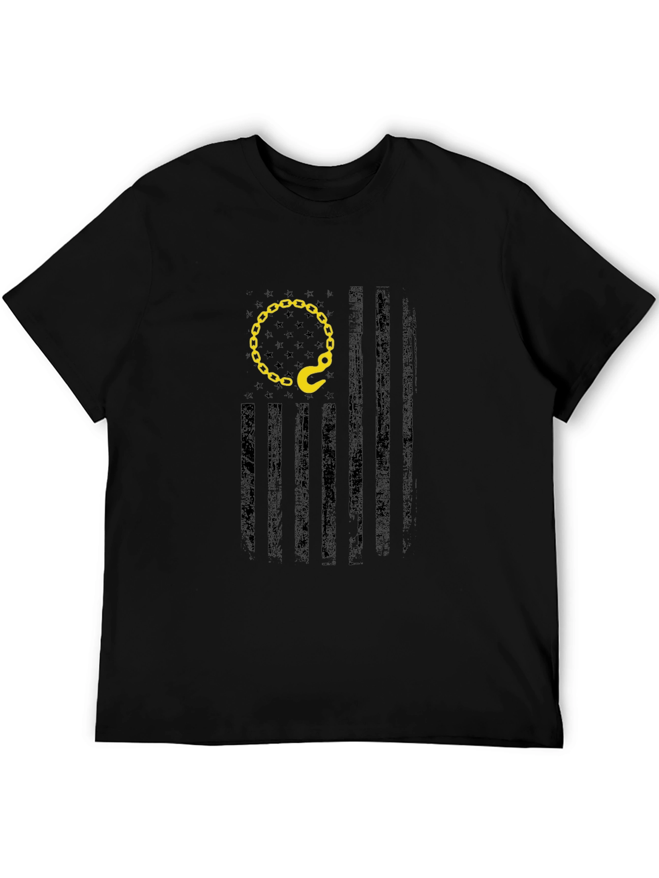 Tow Truck Driver American Flag Graphic T-Shirt