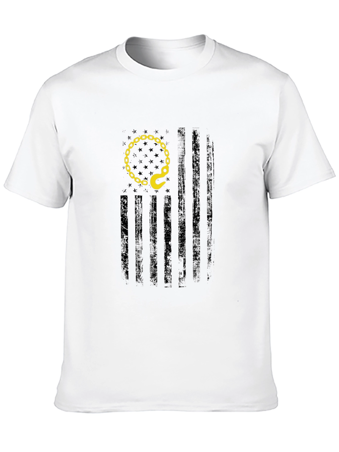 Tow Truck Driver American Flag Graphic T-Shirt