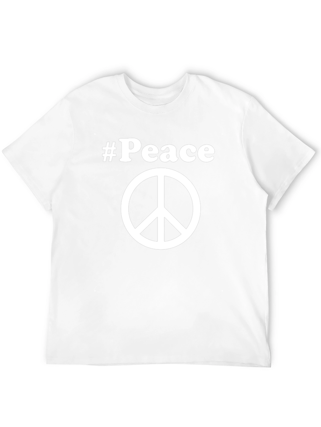 #Peace Black T-Shirt with Peace Sign - Casual Wear