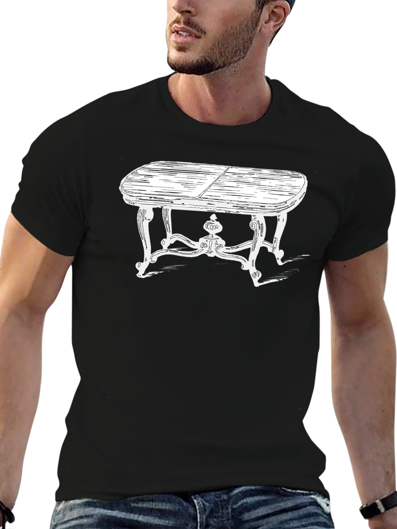 Black Table Sketch Graphic Tee