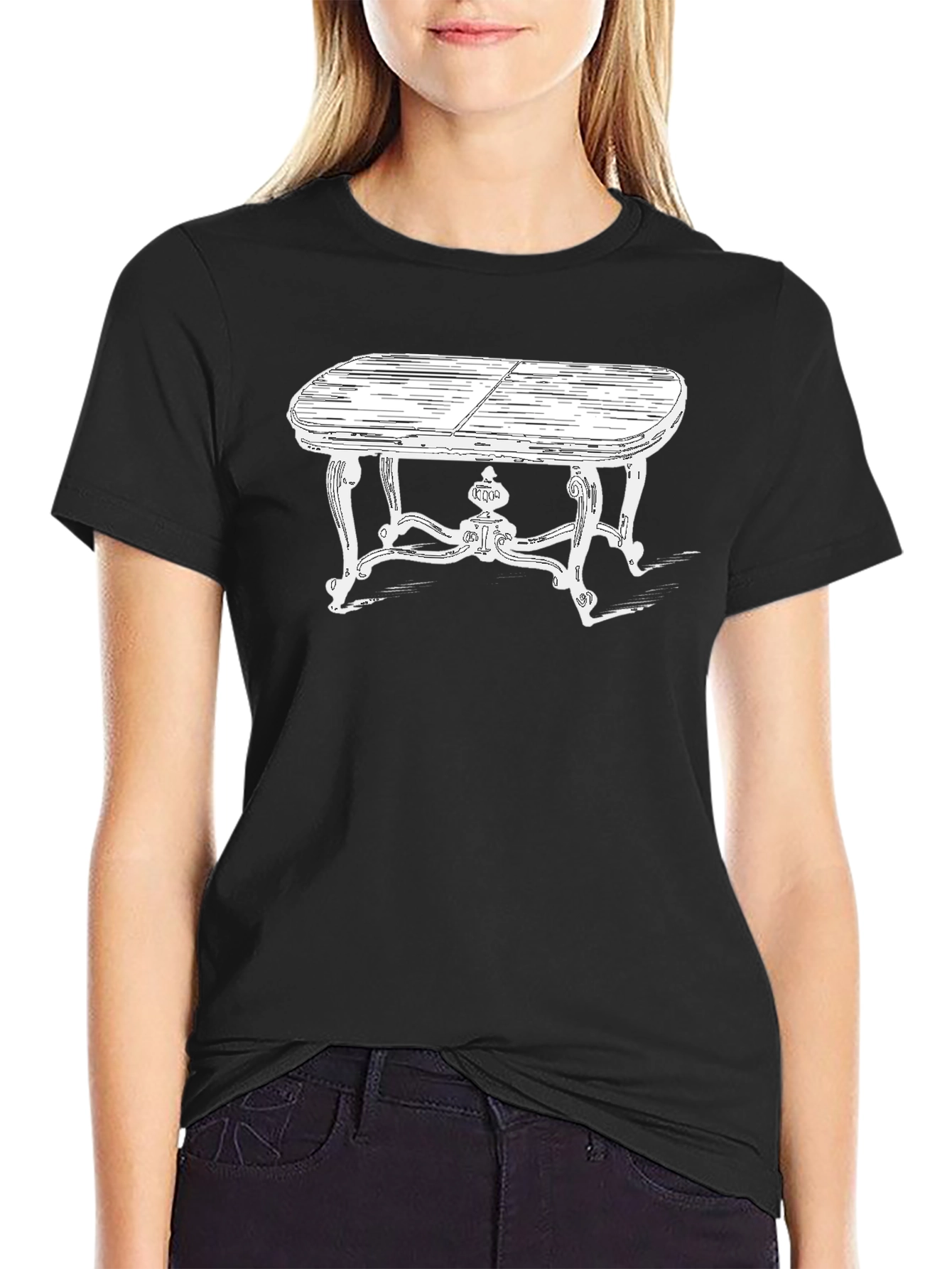 Black Table Sketch Graphic Tee