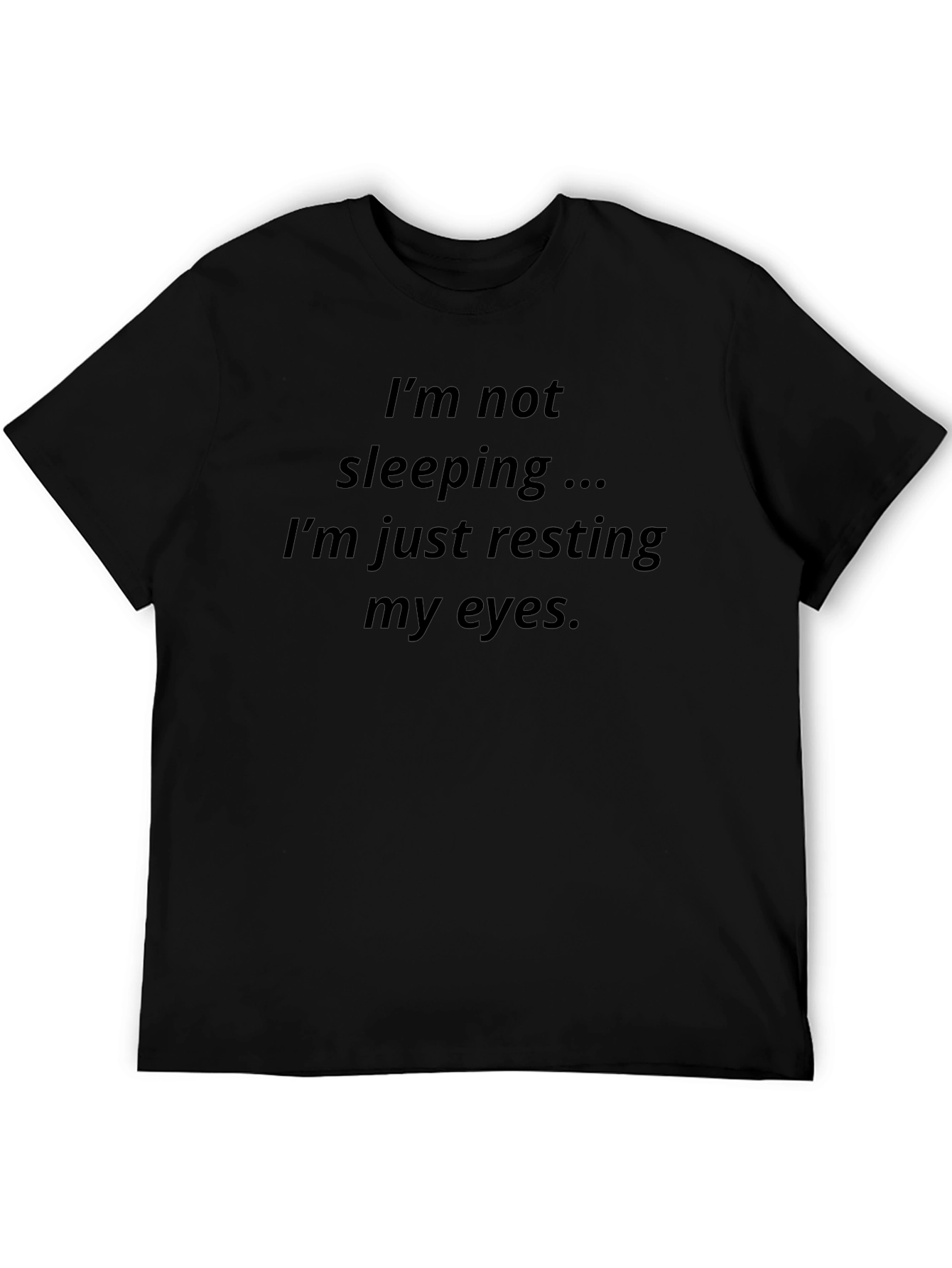 Resting Eyes Mens Black T-Shirt