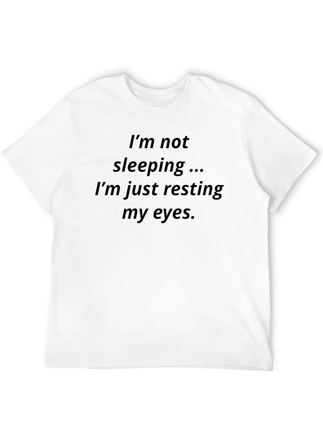 Resting Eyes Mens Black T-Shirt