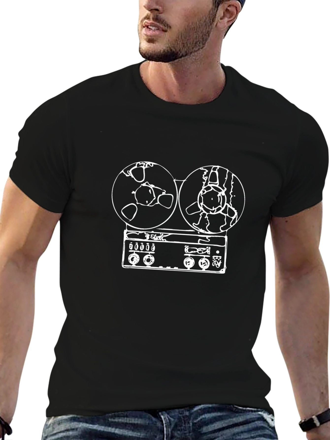 Retro Reel-to-Reel Tape Recorder T-Shirt