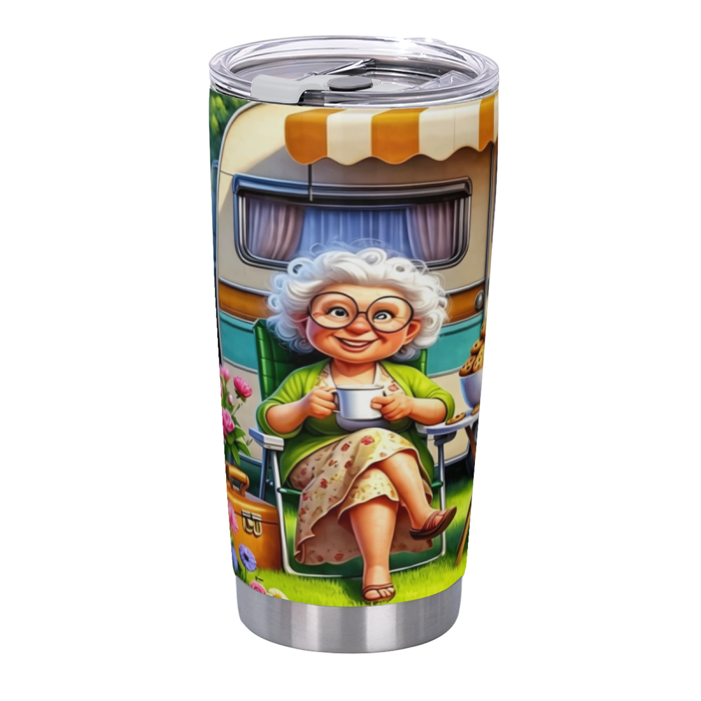 Cozy Camping Grandma Retro Camper Van Sweet Tumbler