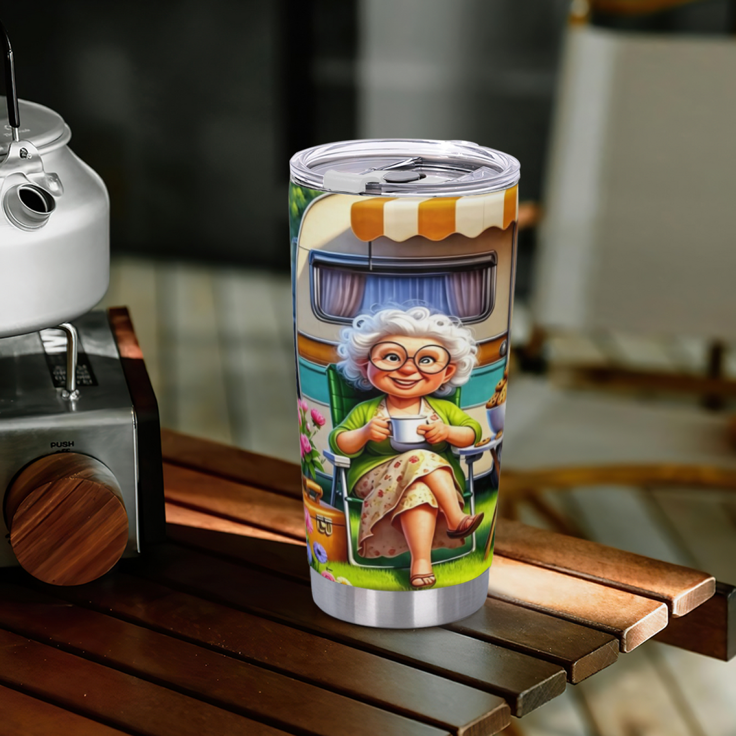 Cozy Camping Grandma Retro Camper Van Sweet Tumbler