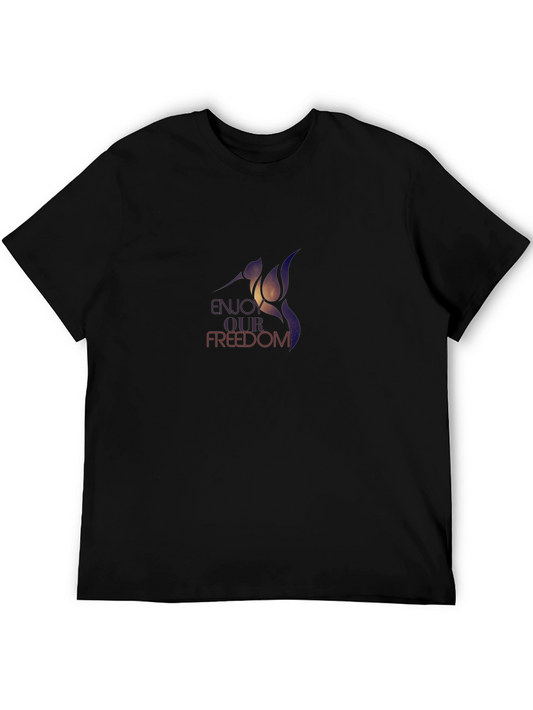 Enjoy Our Freedom Graphic T-Shirt - Black