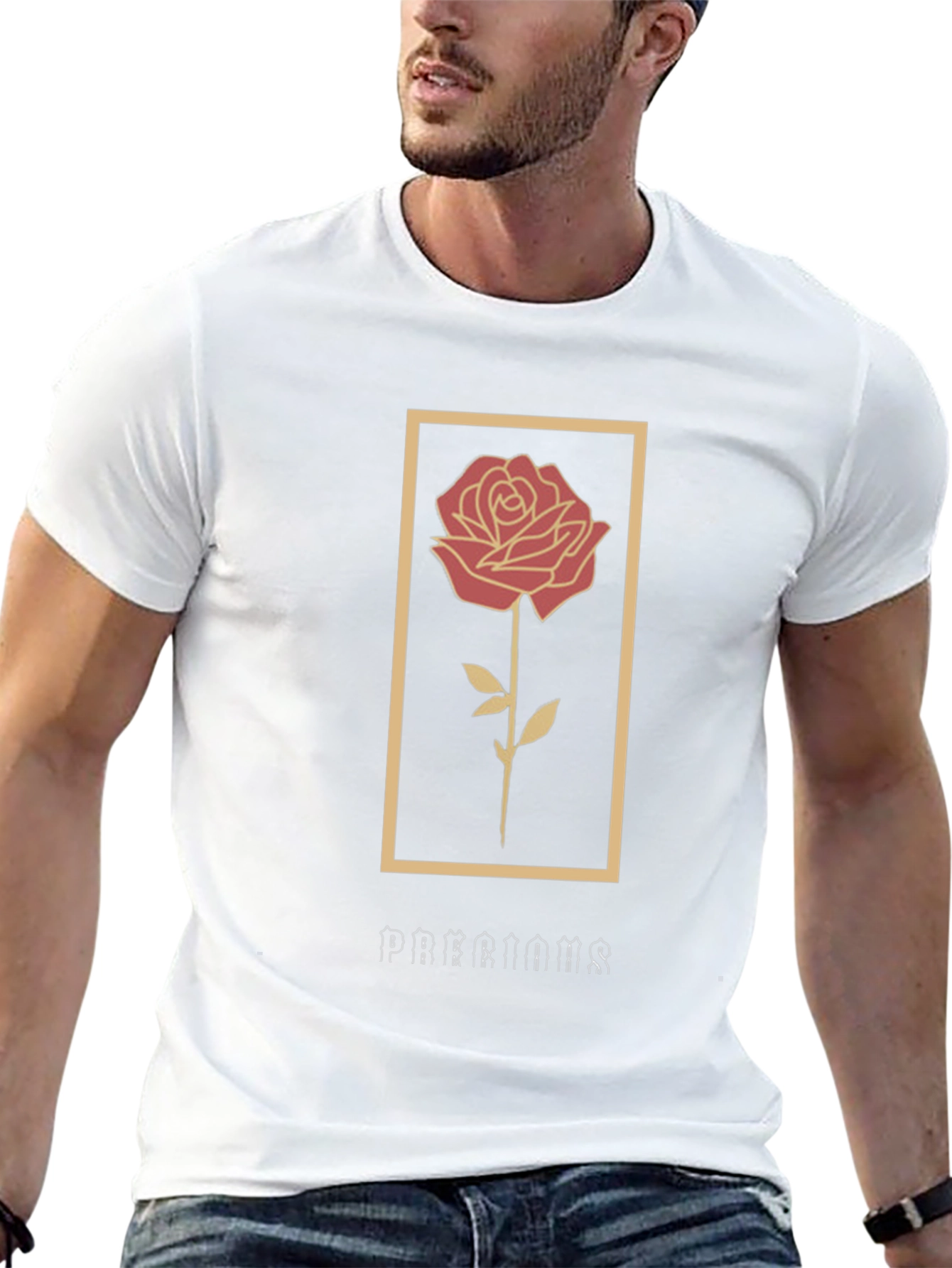 Rose Graphic T-Shirt - Stylish Floral Design