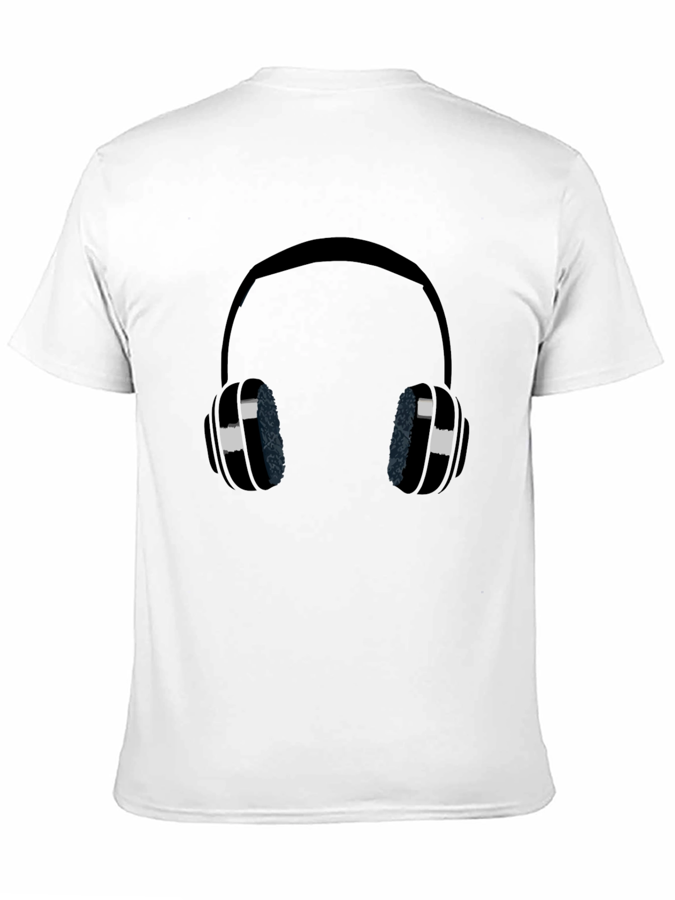 Headphones Graphic Black T-Shirt