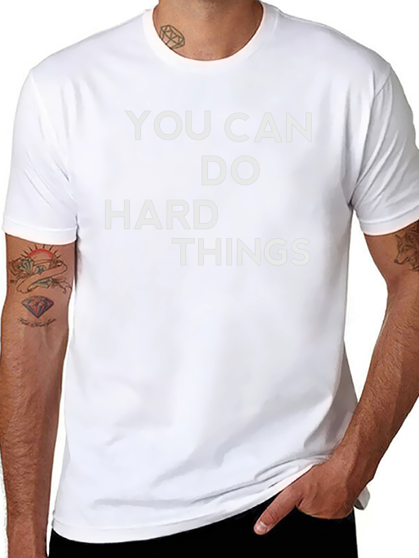 Motivational You Can Do Hard Things Black T-Shirt