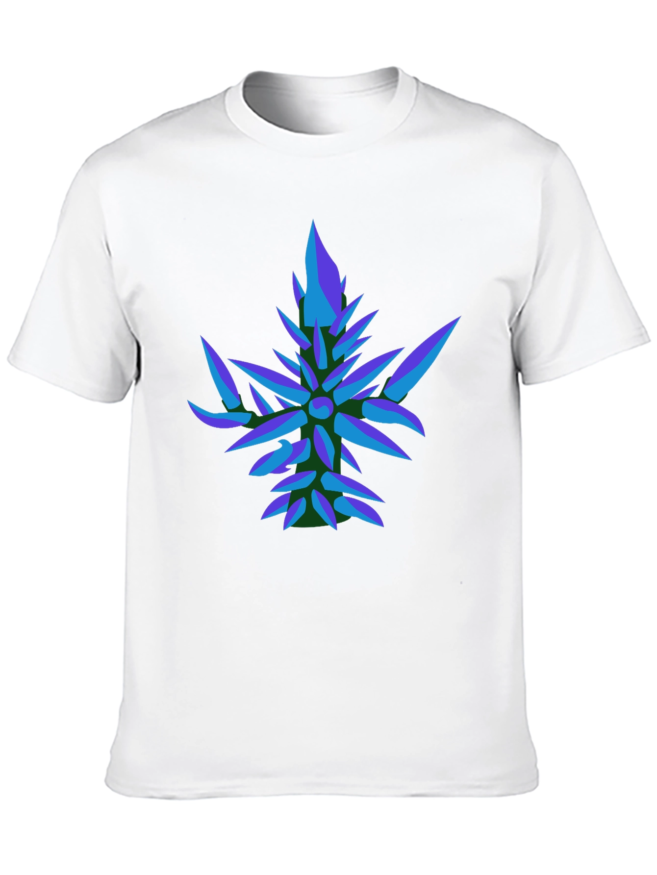 Abstract Geometric Leaf T-Shirt - Modern Graphic Tee