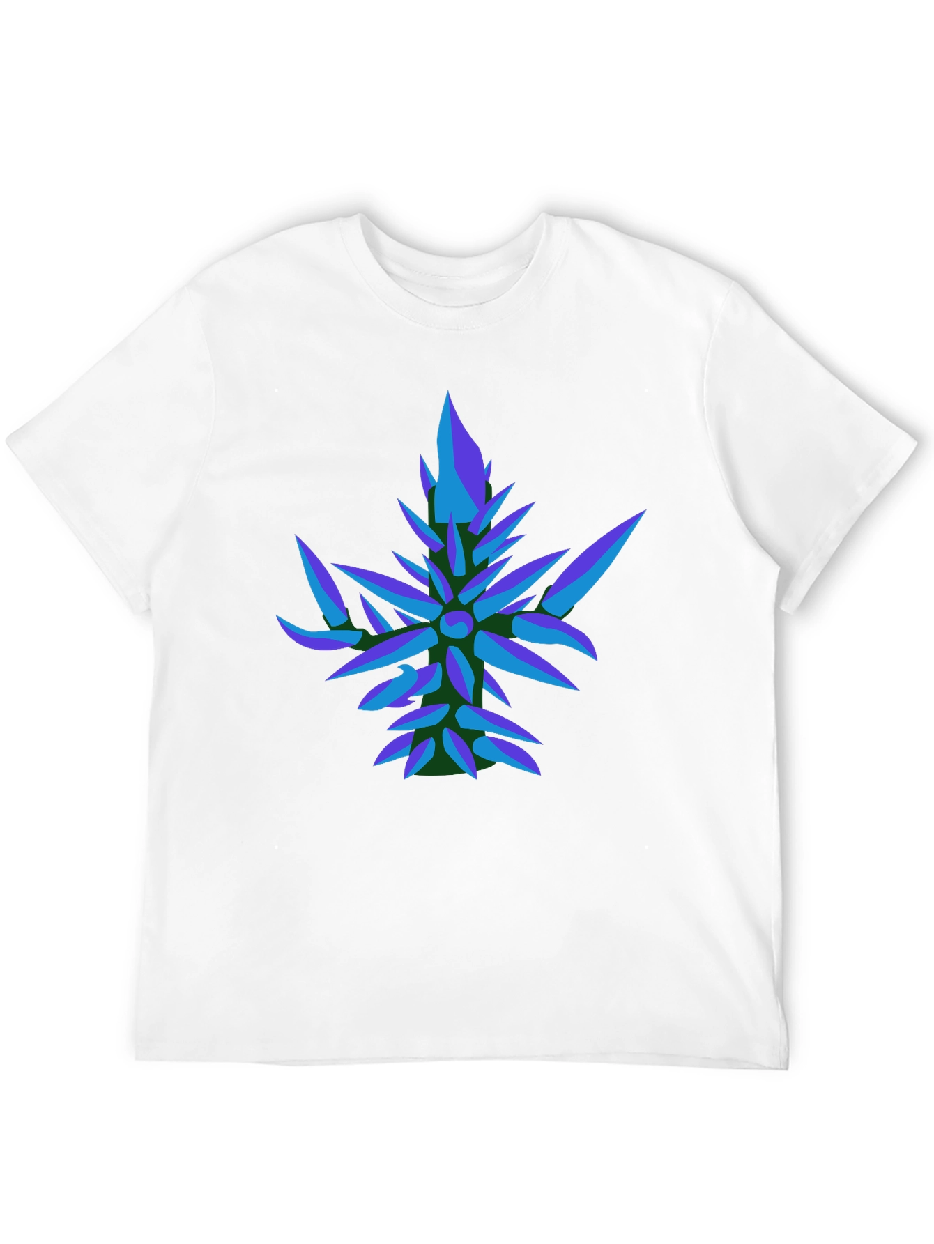 Abstract Geometric Leaf T-Shirt - Modern Graphic Tee