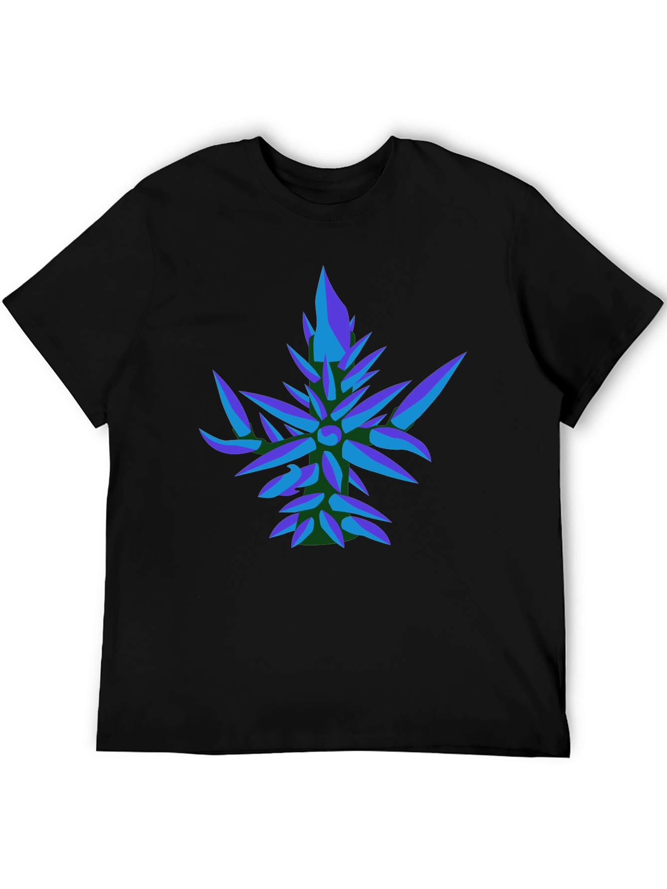 Abstract Geometric Leaf T-Shirt - Modern Graphic Tee