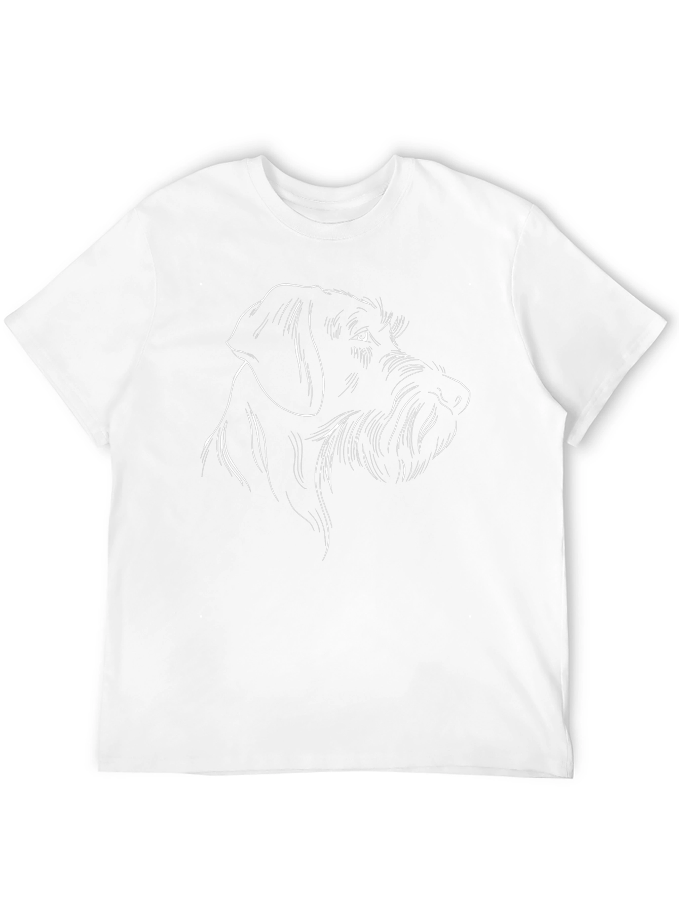 Dog Line Art Black T-Shirt
