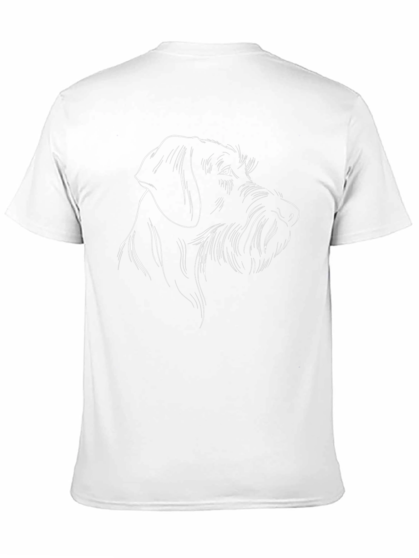 Dog Line Art Black T-Shirt