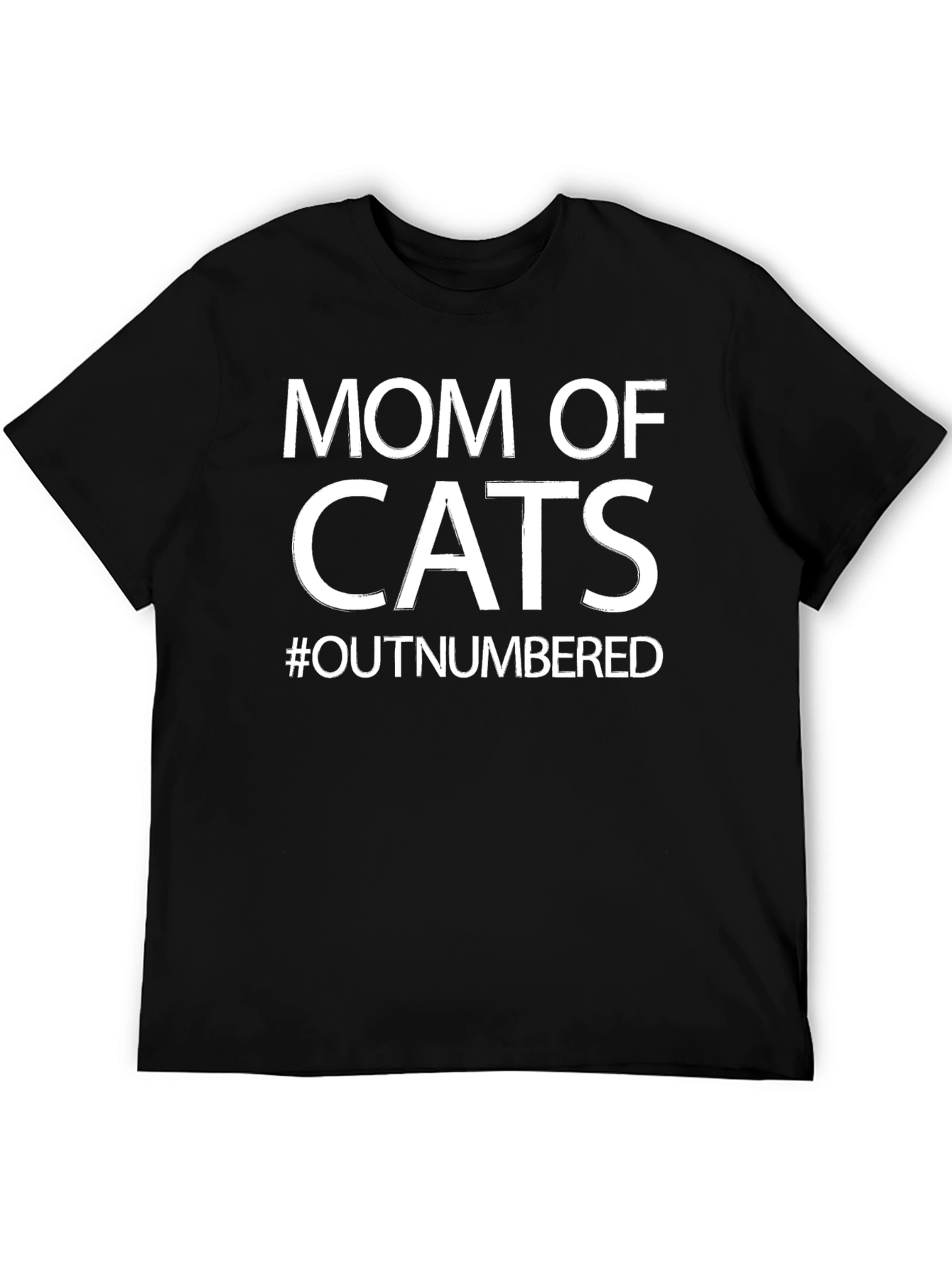 Mom of Cats T-Shirt - #Outnumbered