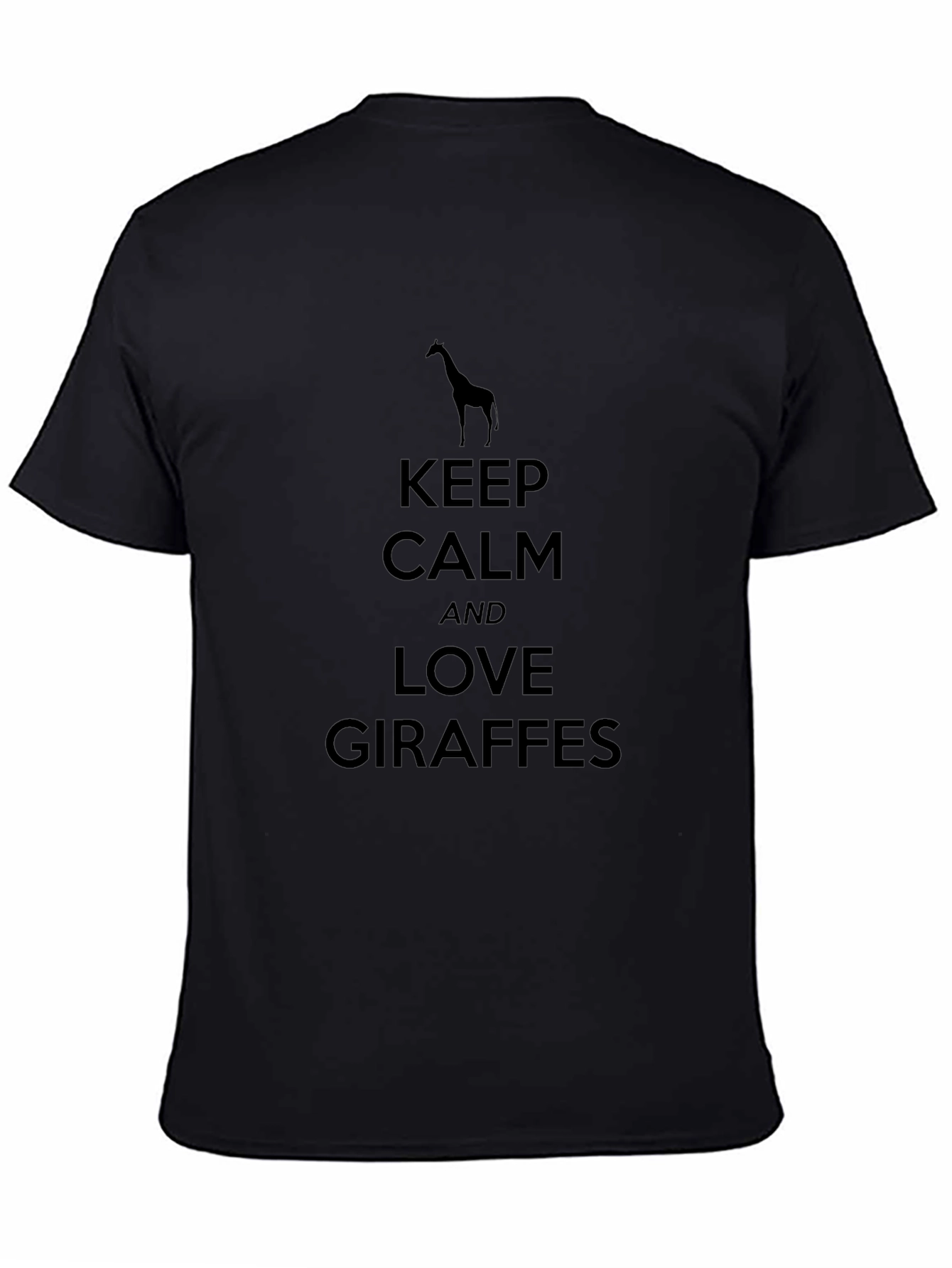 Keep Calm and Love Giraffes T-Shirt - Black