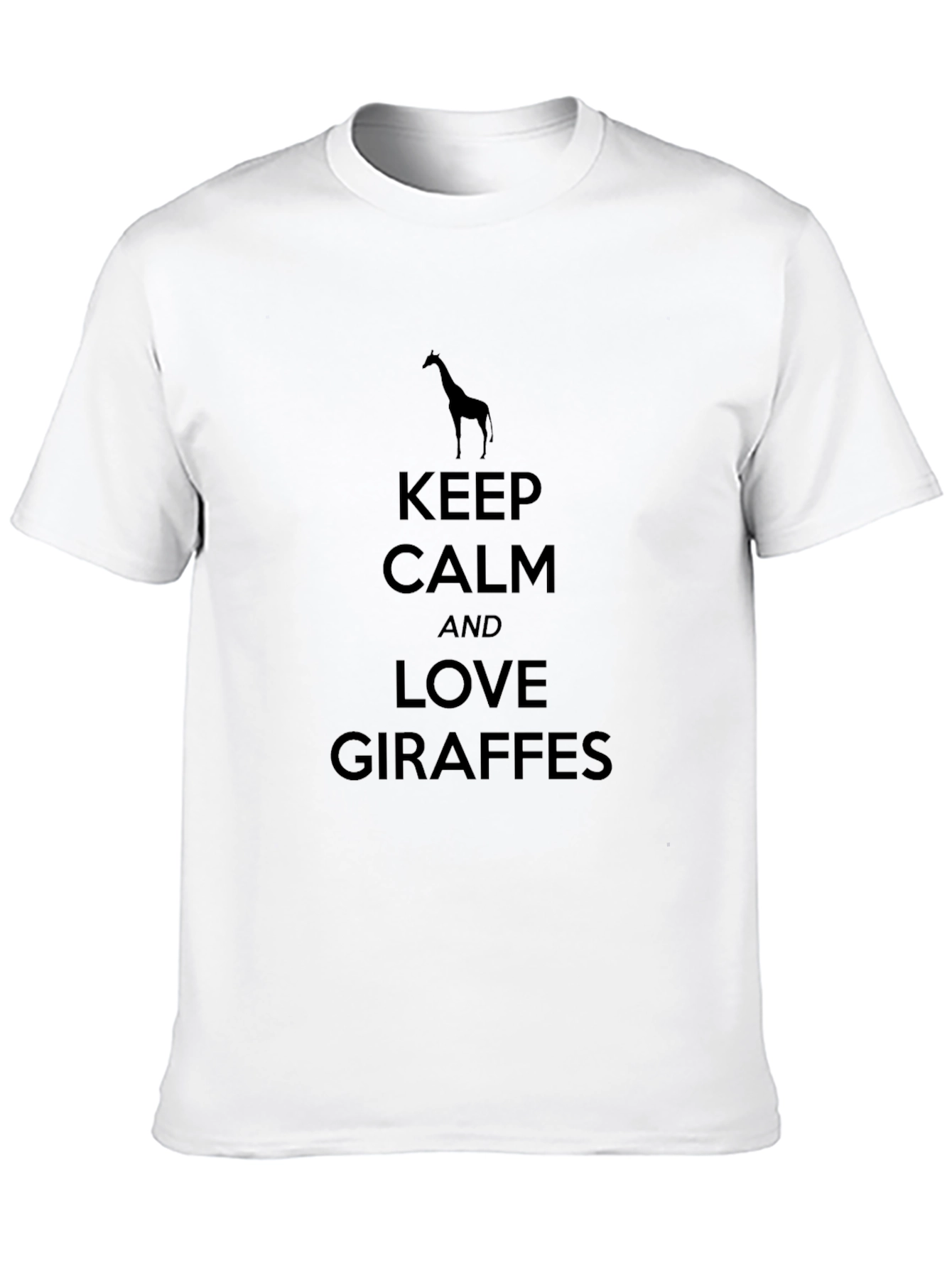 Keep Calm and Love Giraffes T-Shirt - Black