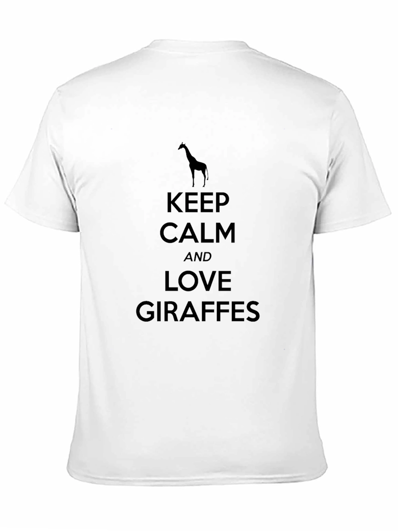 Keep Calm and Love Giraffes T-Shirt - Black