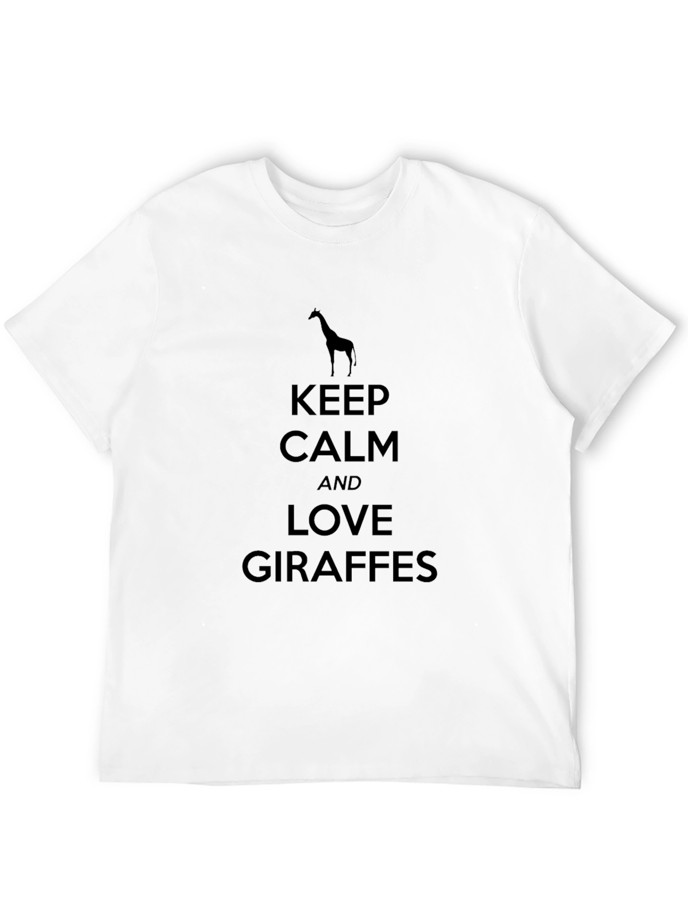 Keep Calm and Love Giraffes T-Shirt - Black