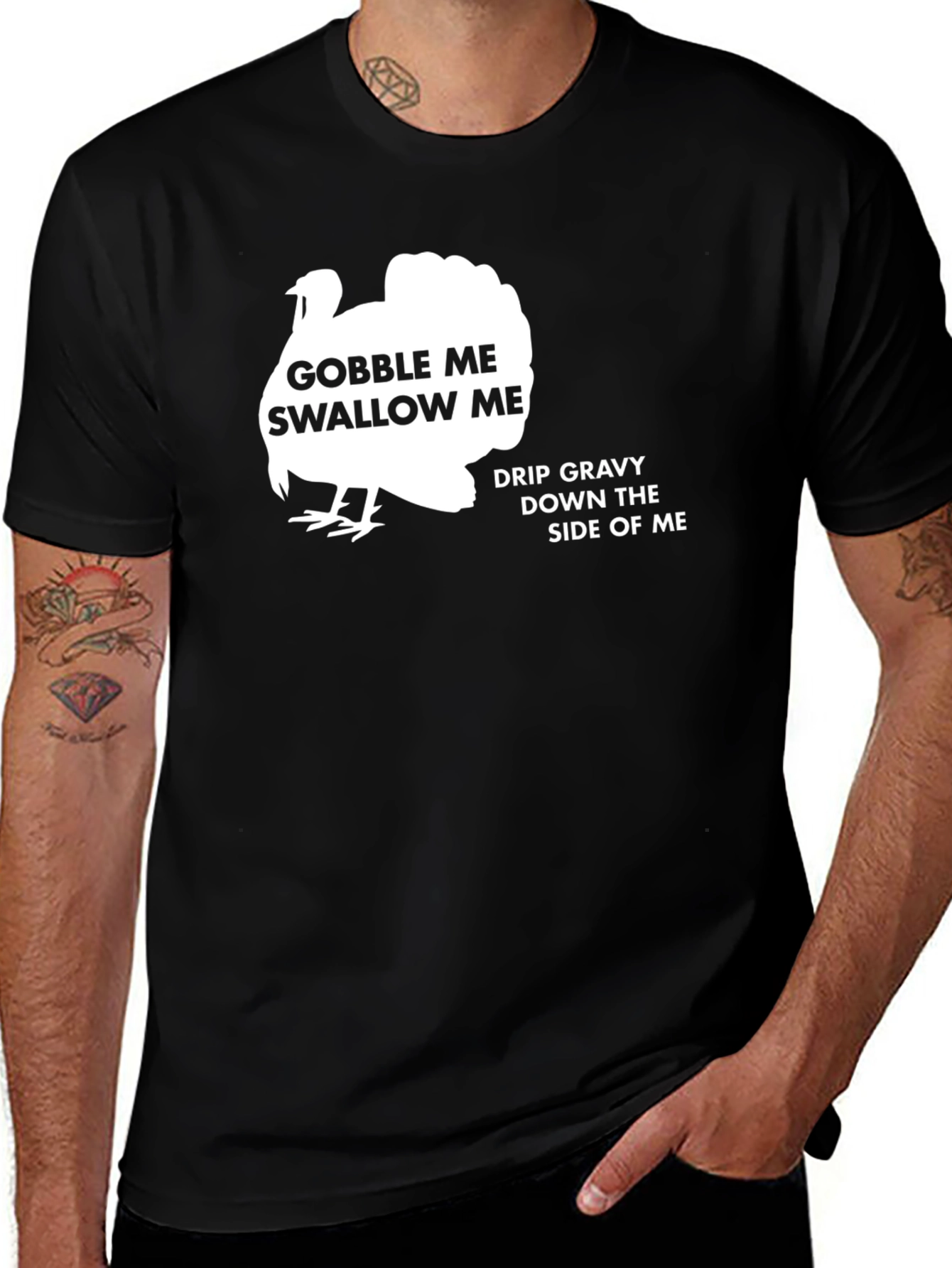Gobble Me Thanksgiving T-Shirt - Black