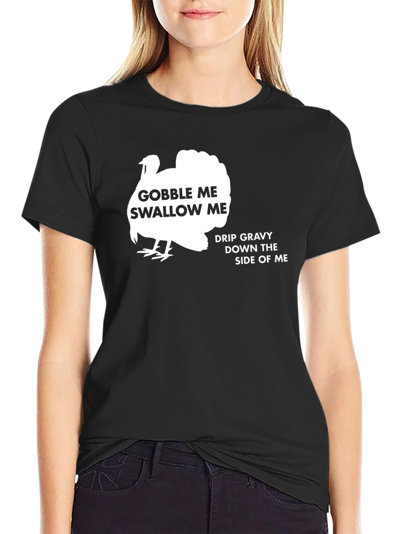 Gobble Me Thanksgiving T-Shirt - Black