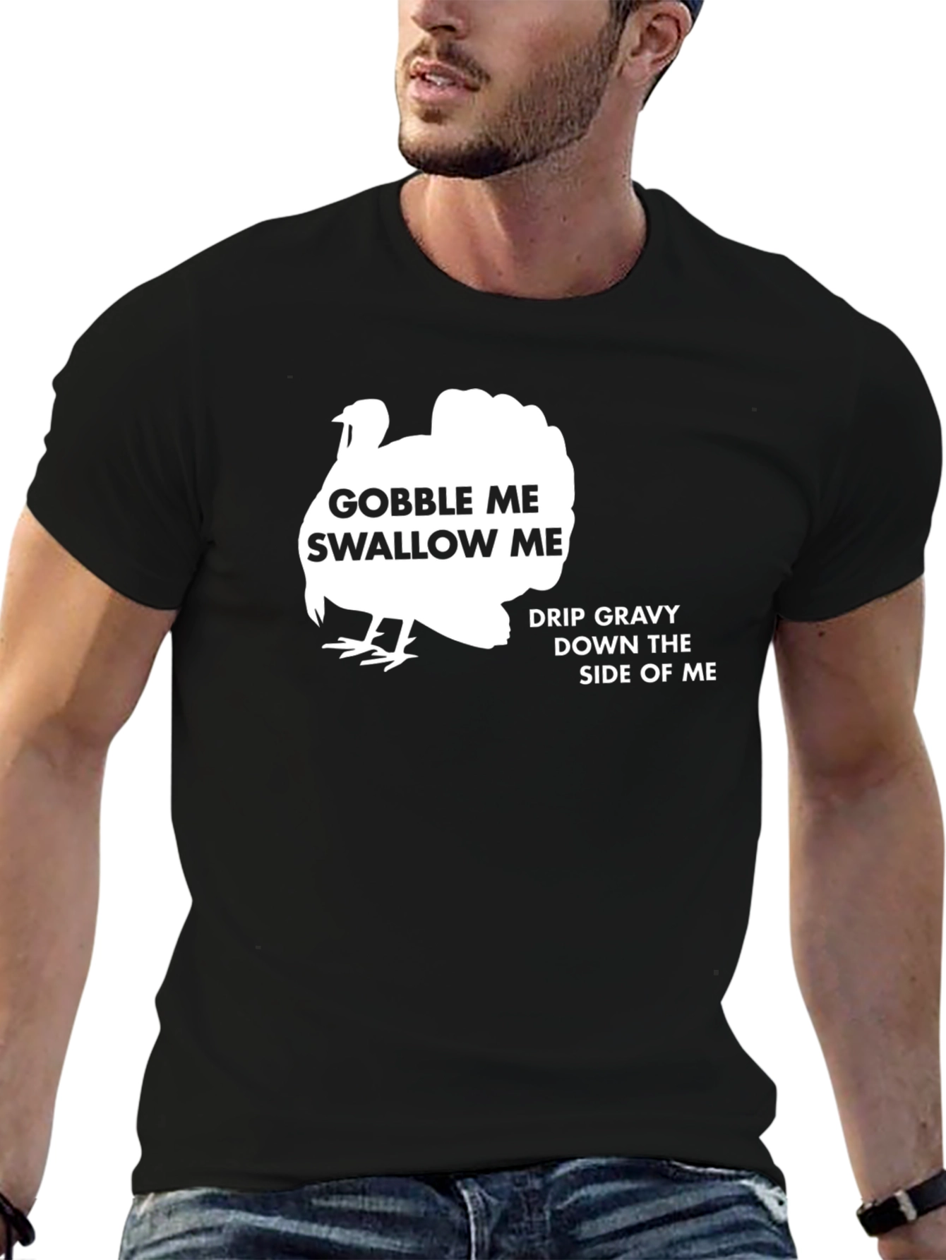 Gobble Me Thanksgiving T-Shirt - Black