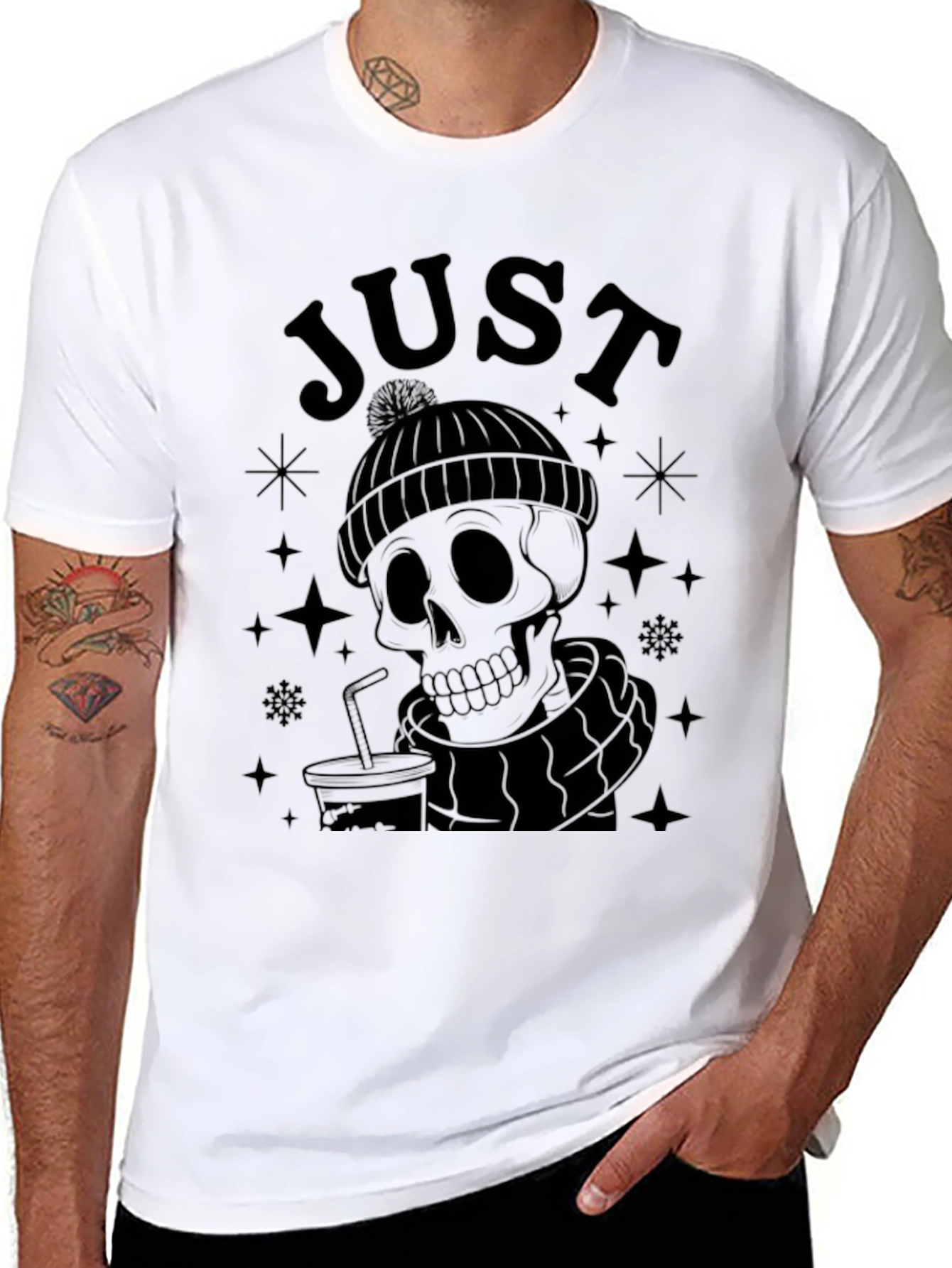 Just Dead Inside Black Graphic Tee