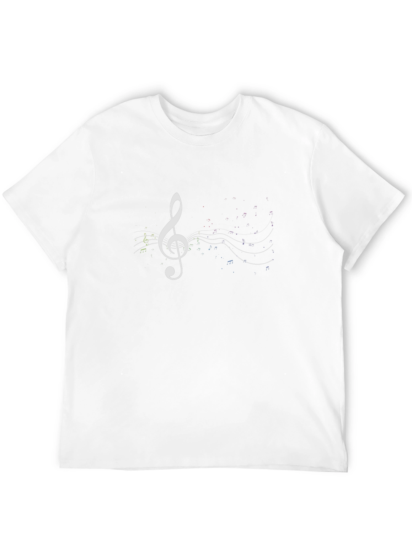 Treble Clef Music Notes Black T-Shirt
