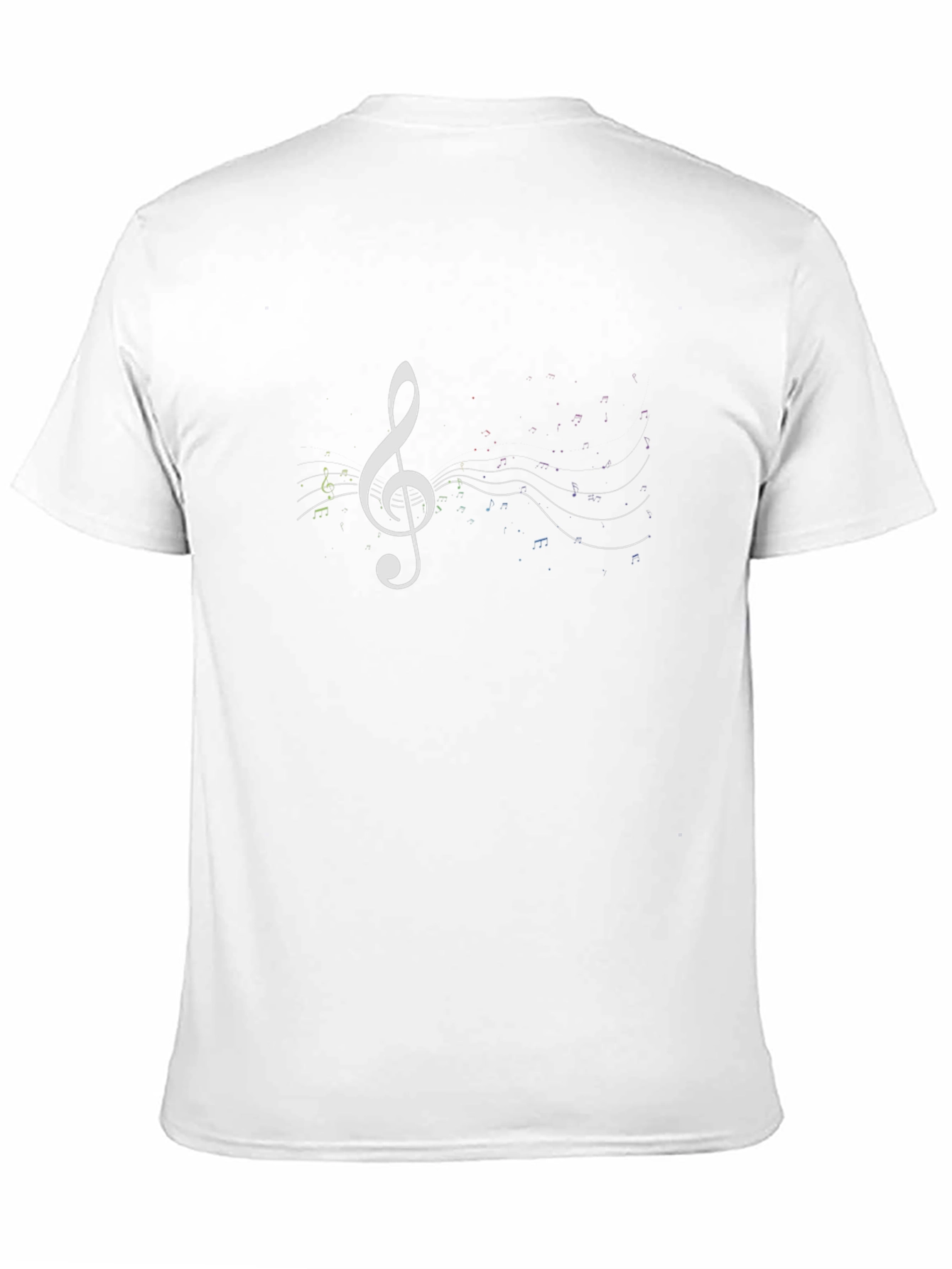 Treble Clef Music Notes Black T-Shirt