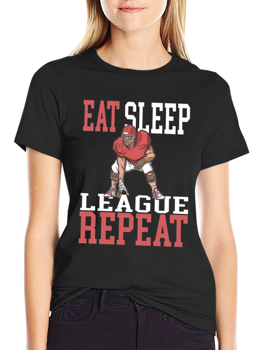Eat Sleep League Repeat Graphic T-Shirt