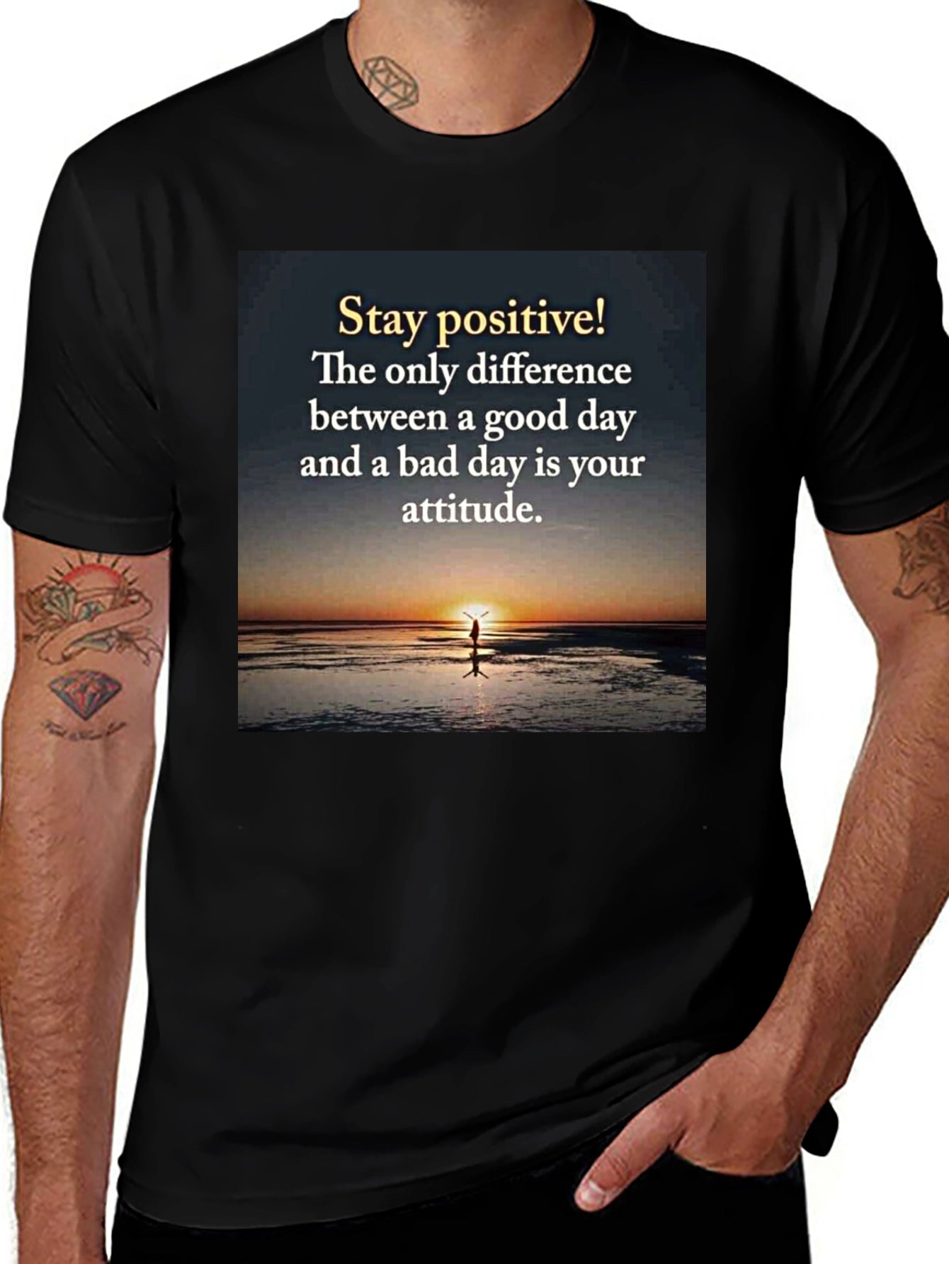 Stay Positive Graphic Tee - Inspirational T-Shirt