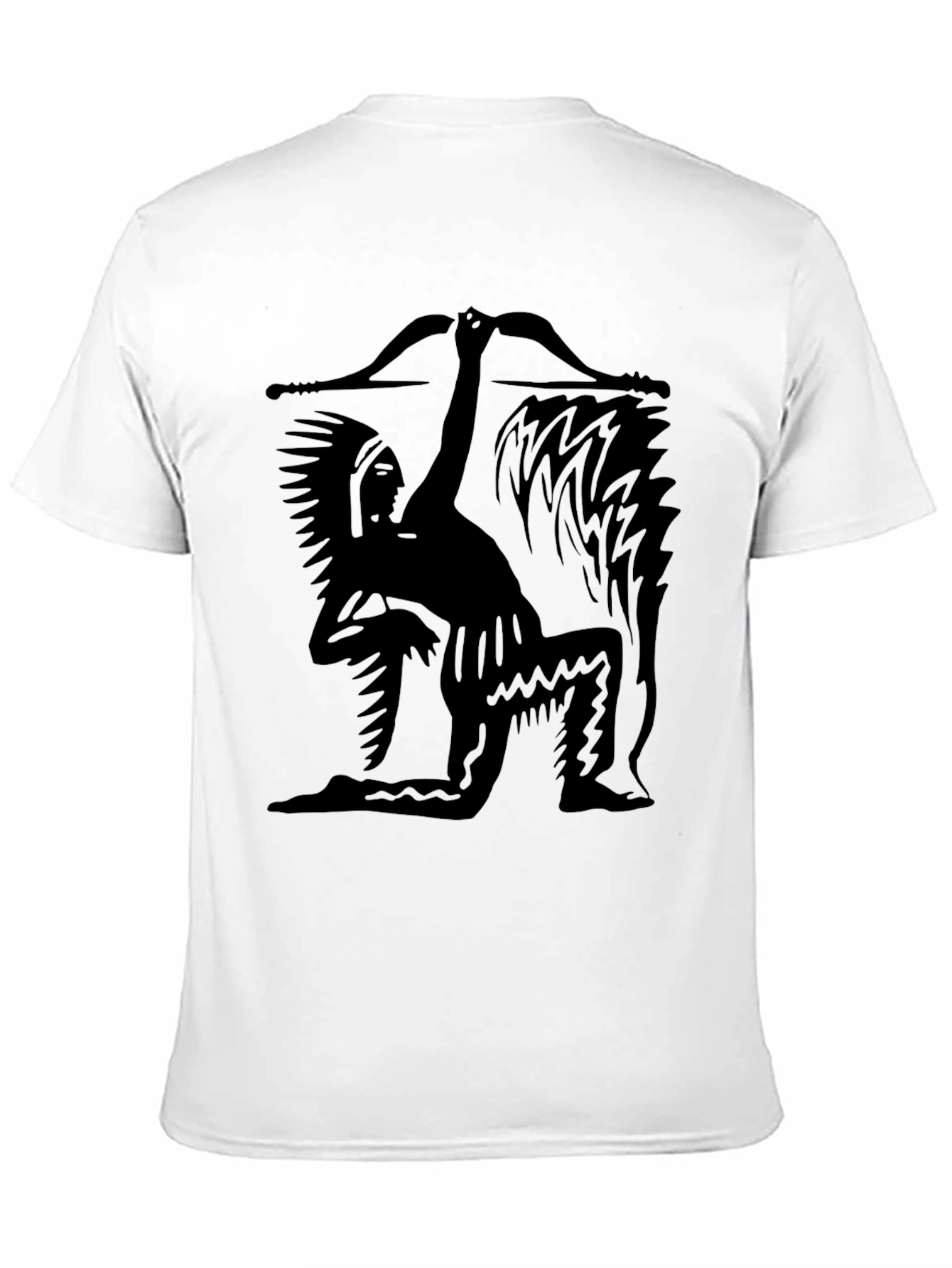 Native American Archer Graphic Tee - Black