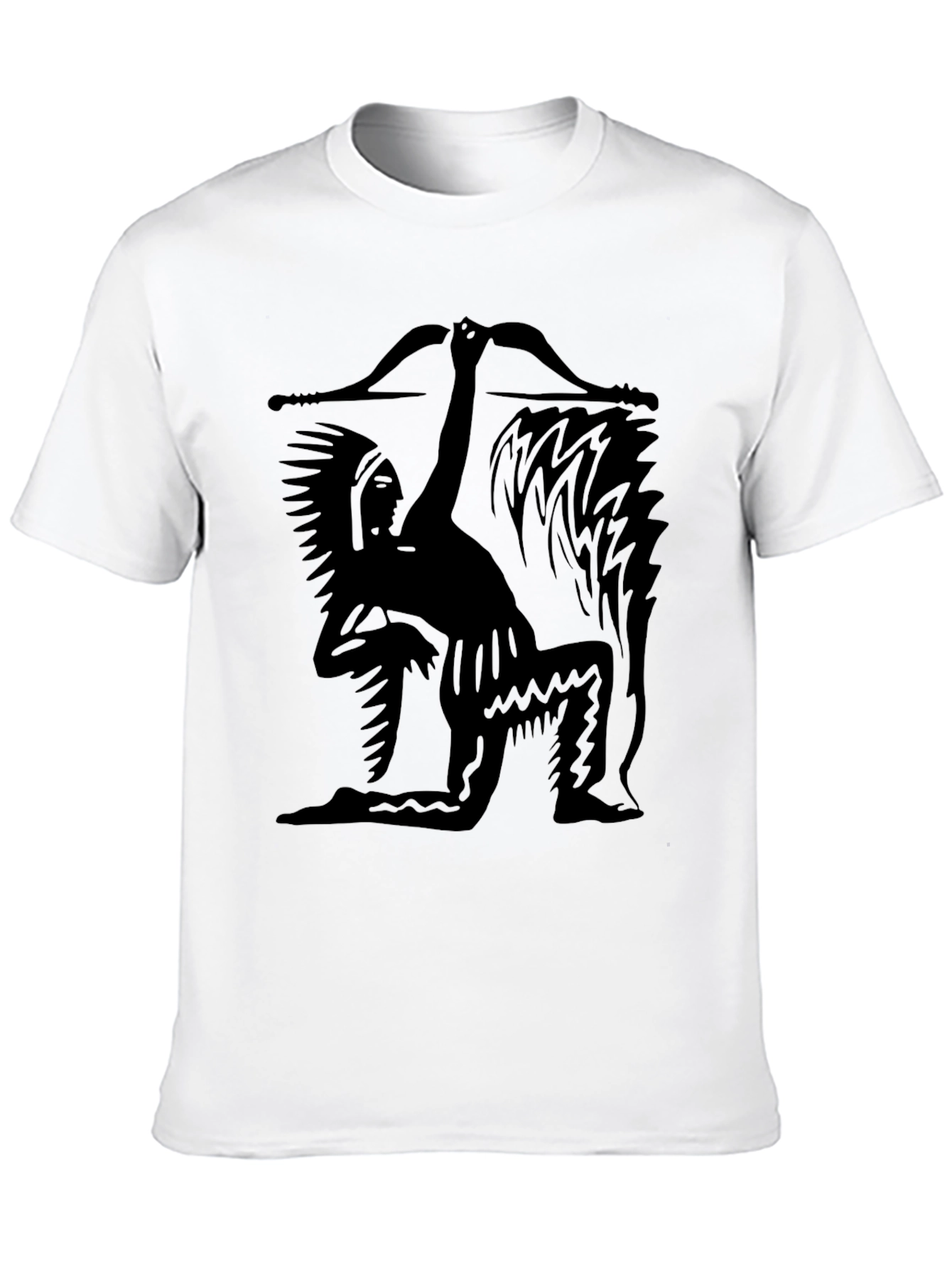 Native American Archer Graphic Tee - Black
