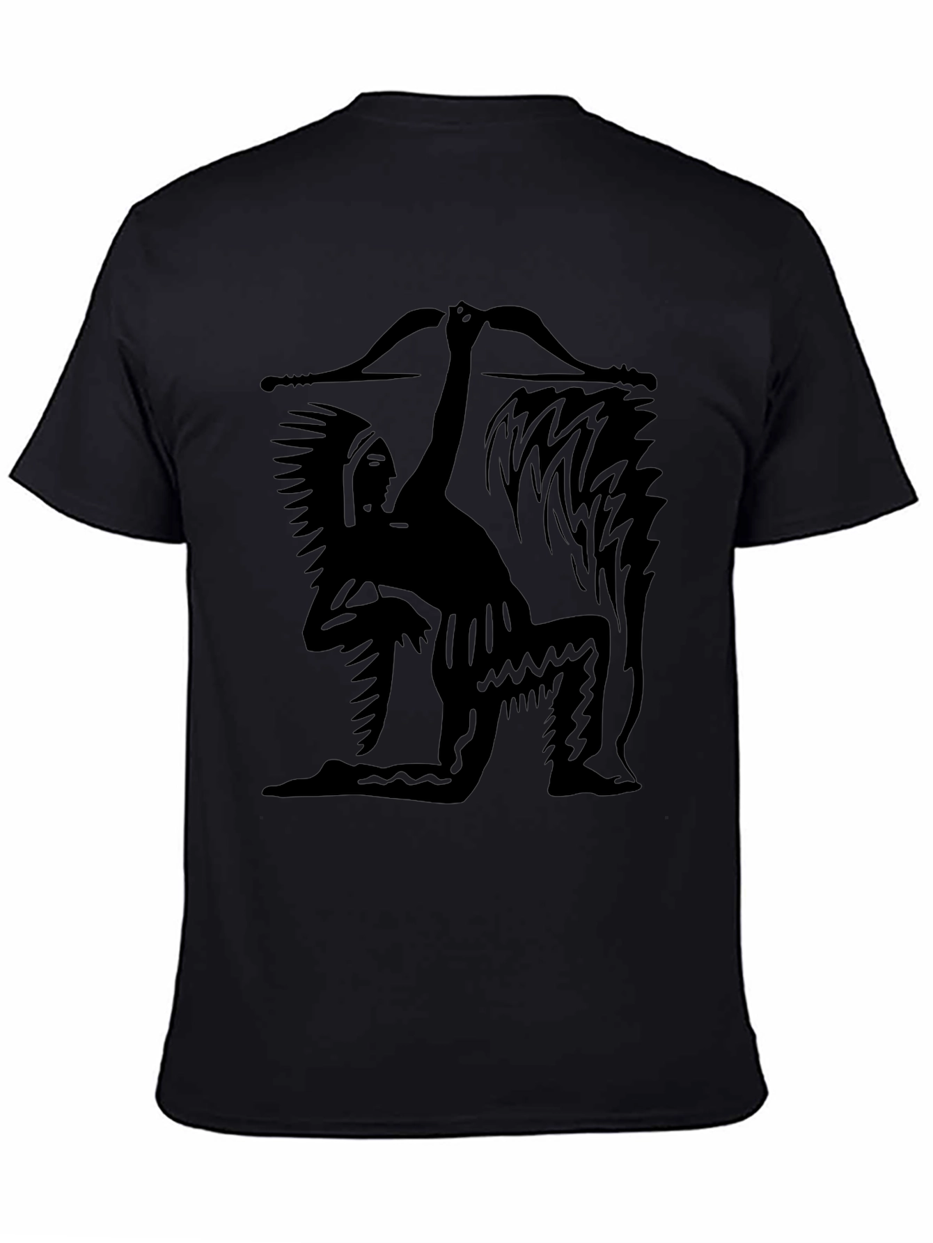 Native American Archer Graphic Tee - Black