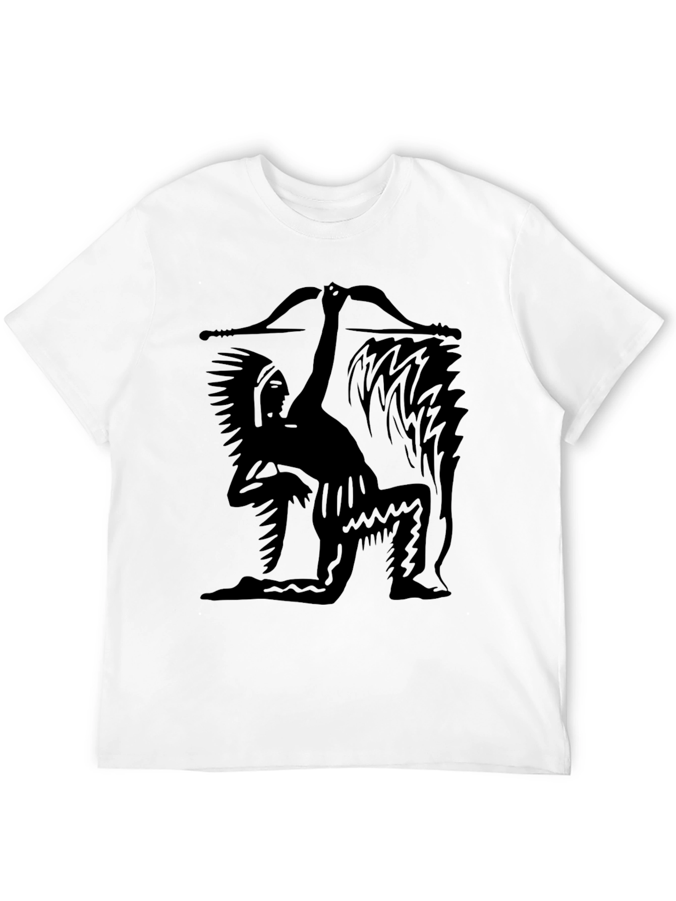 Native American Archer Graphic Tee - Black