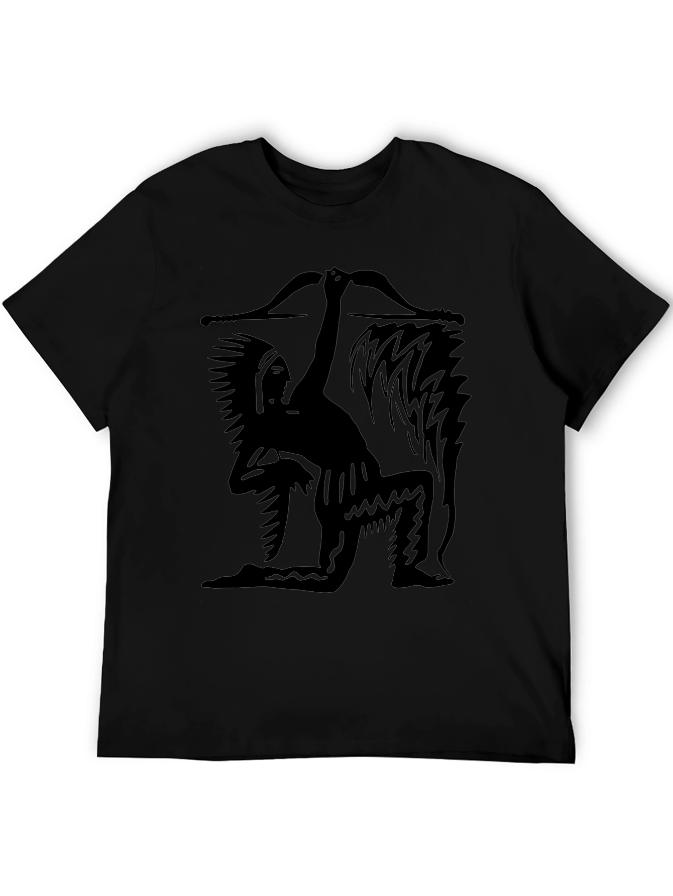 Native American Archer Graphic Tee - Black