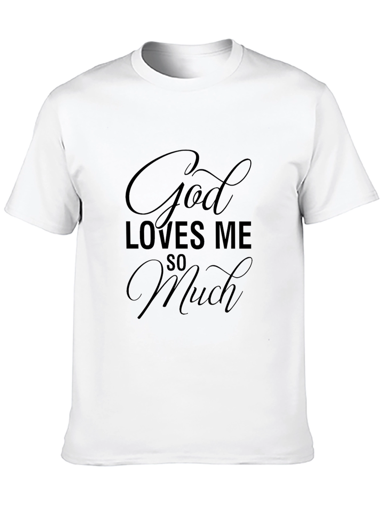 God Loves Me So Much Black Graphic Tee