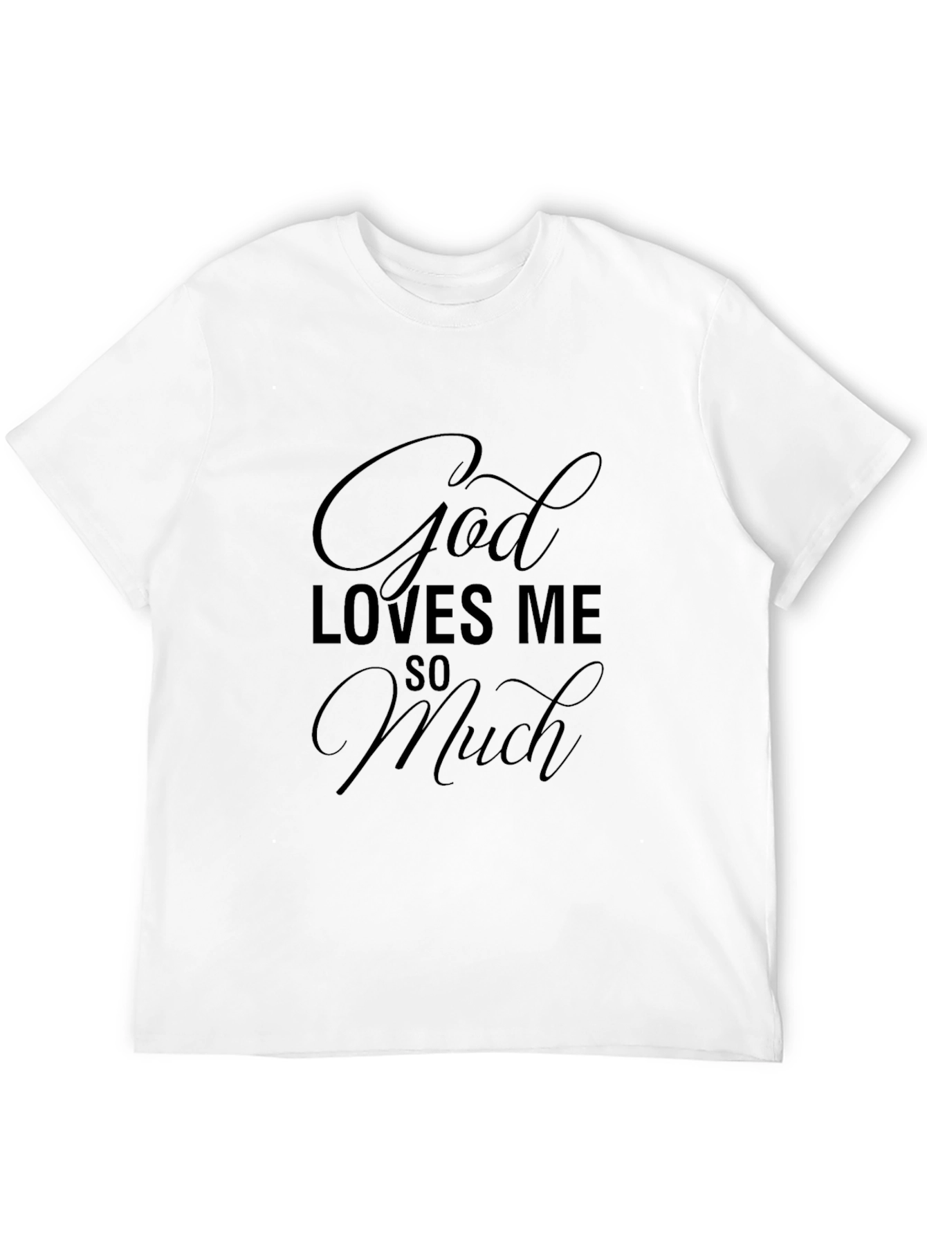 God Loves Me So Much Black Graphic Tee