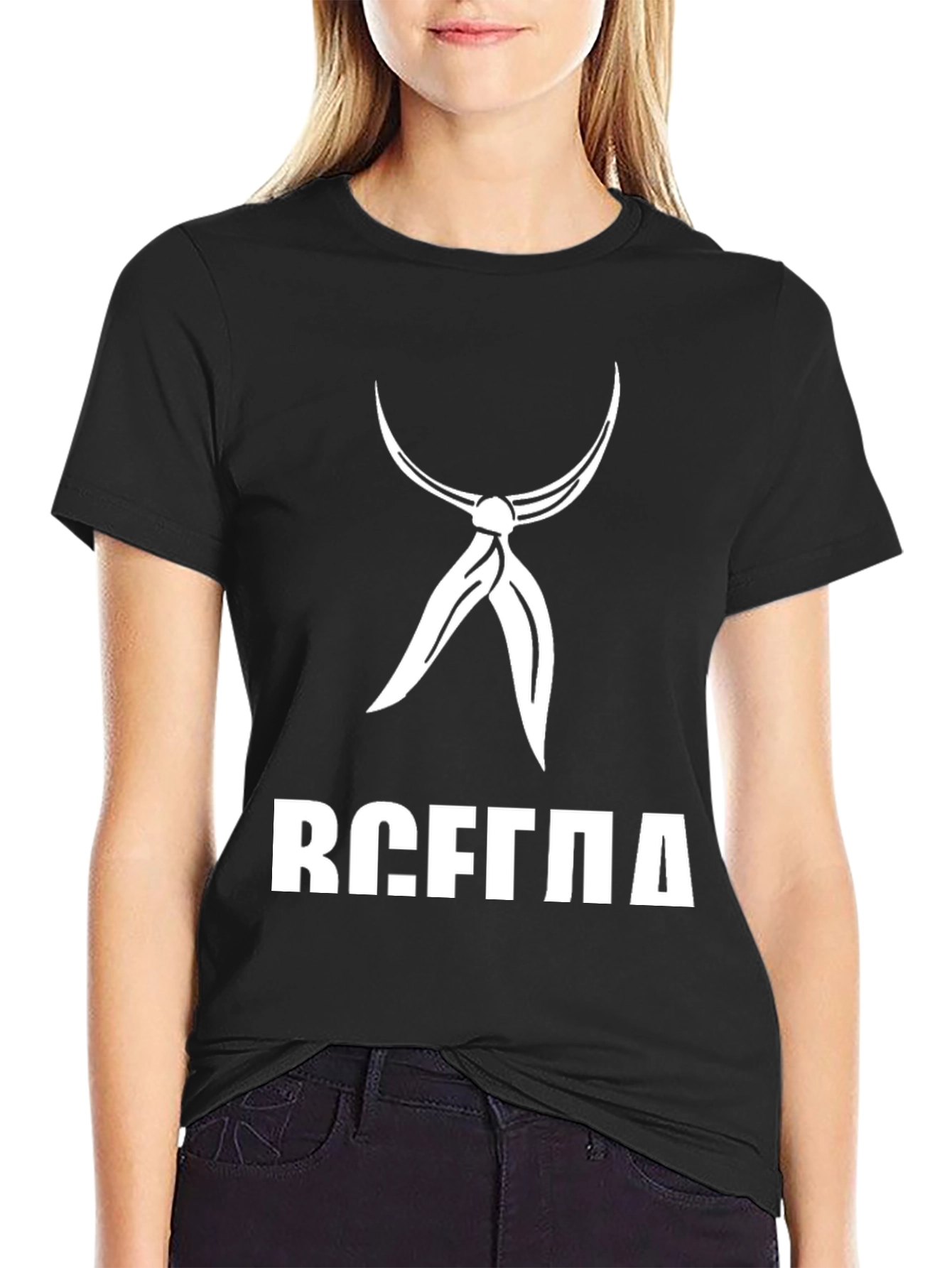 Retro Black T-Shirt with Nautical Scarf Design