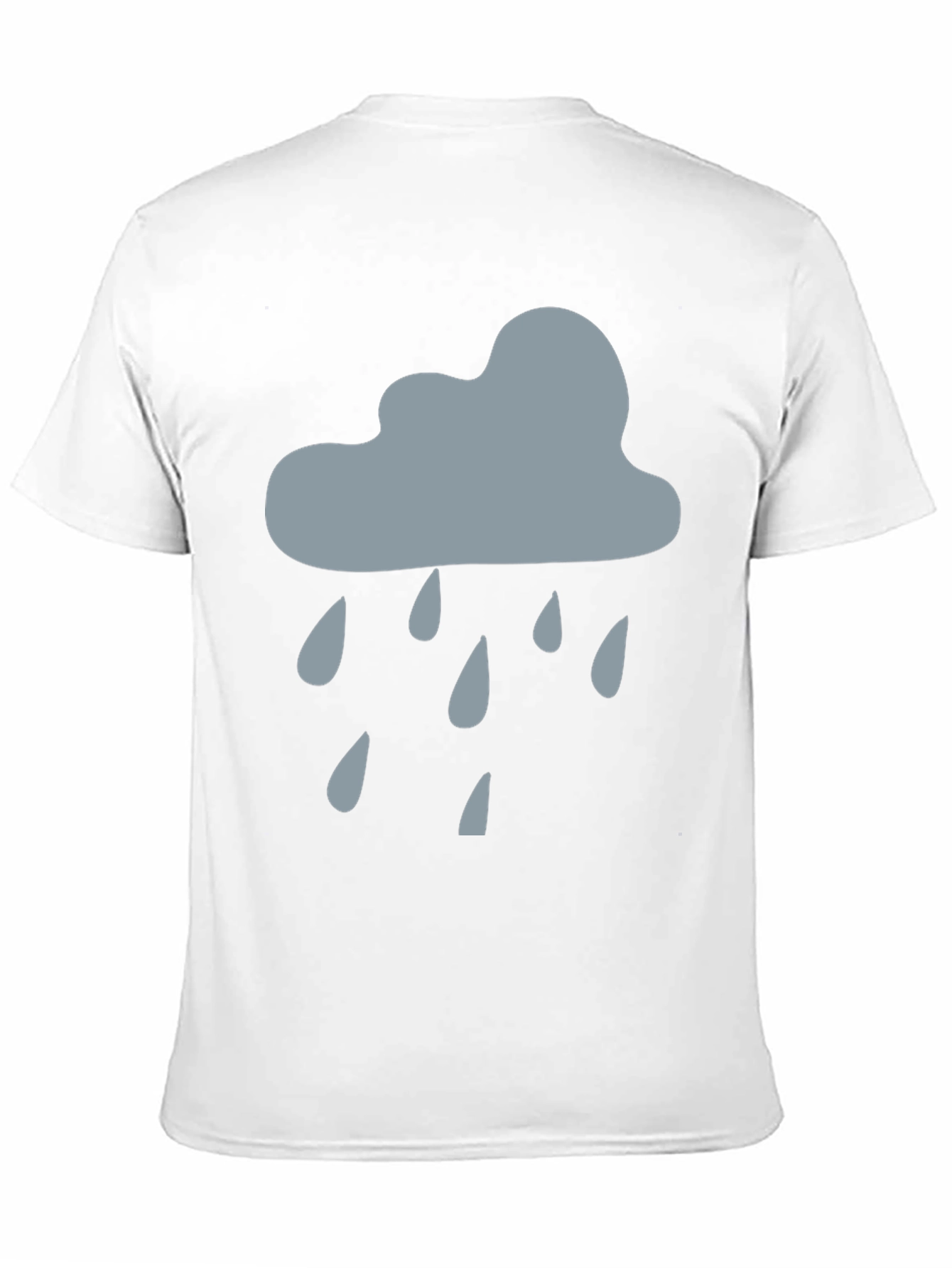 Rainy Day Cloud Graphic Tee - Black Cotton T-Shirt