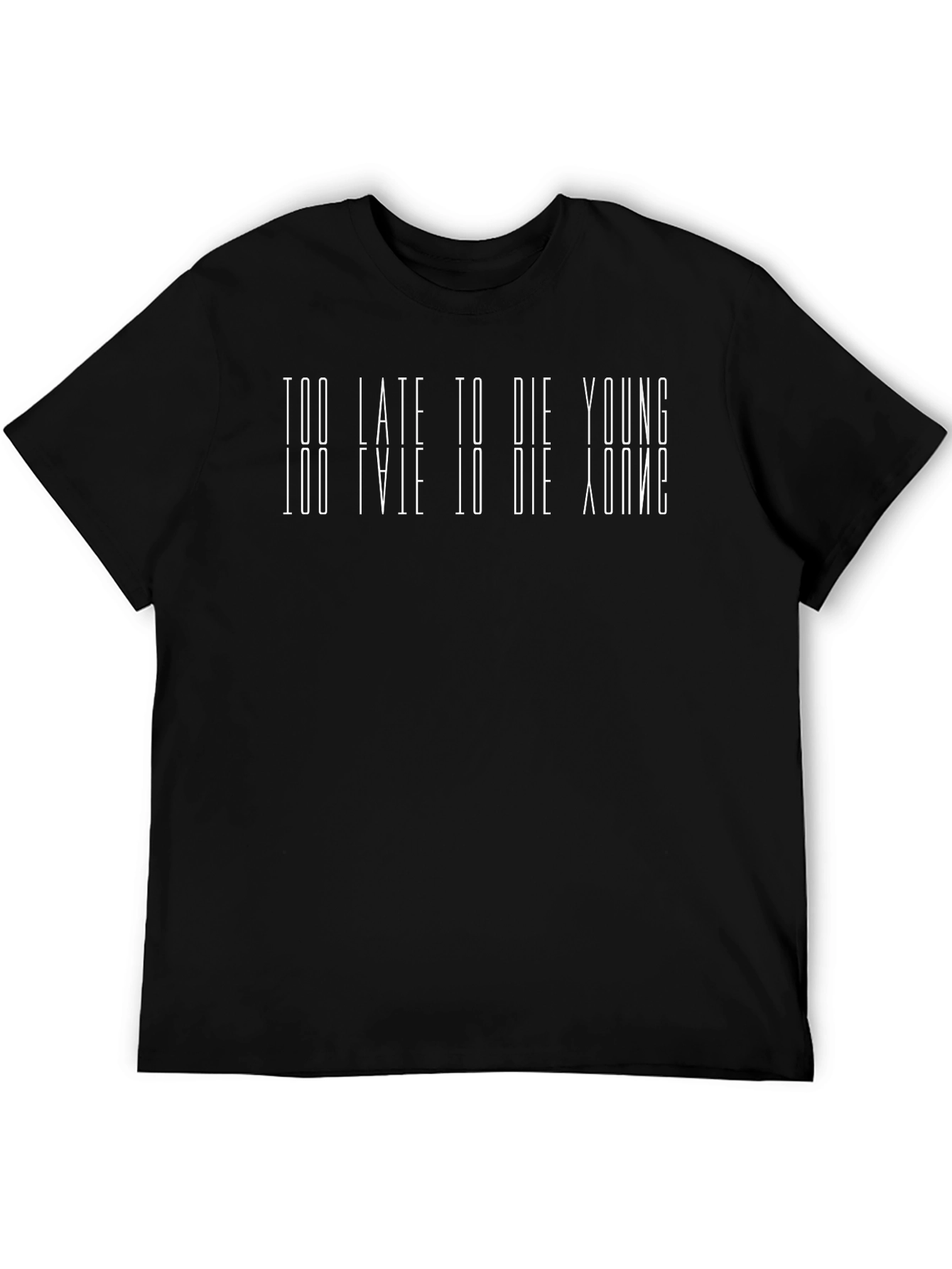 Too Late to Die Young Graphic Tee - Black