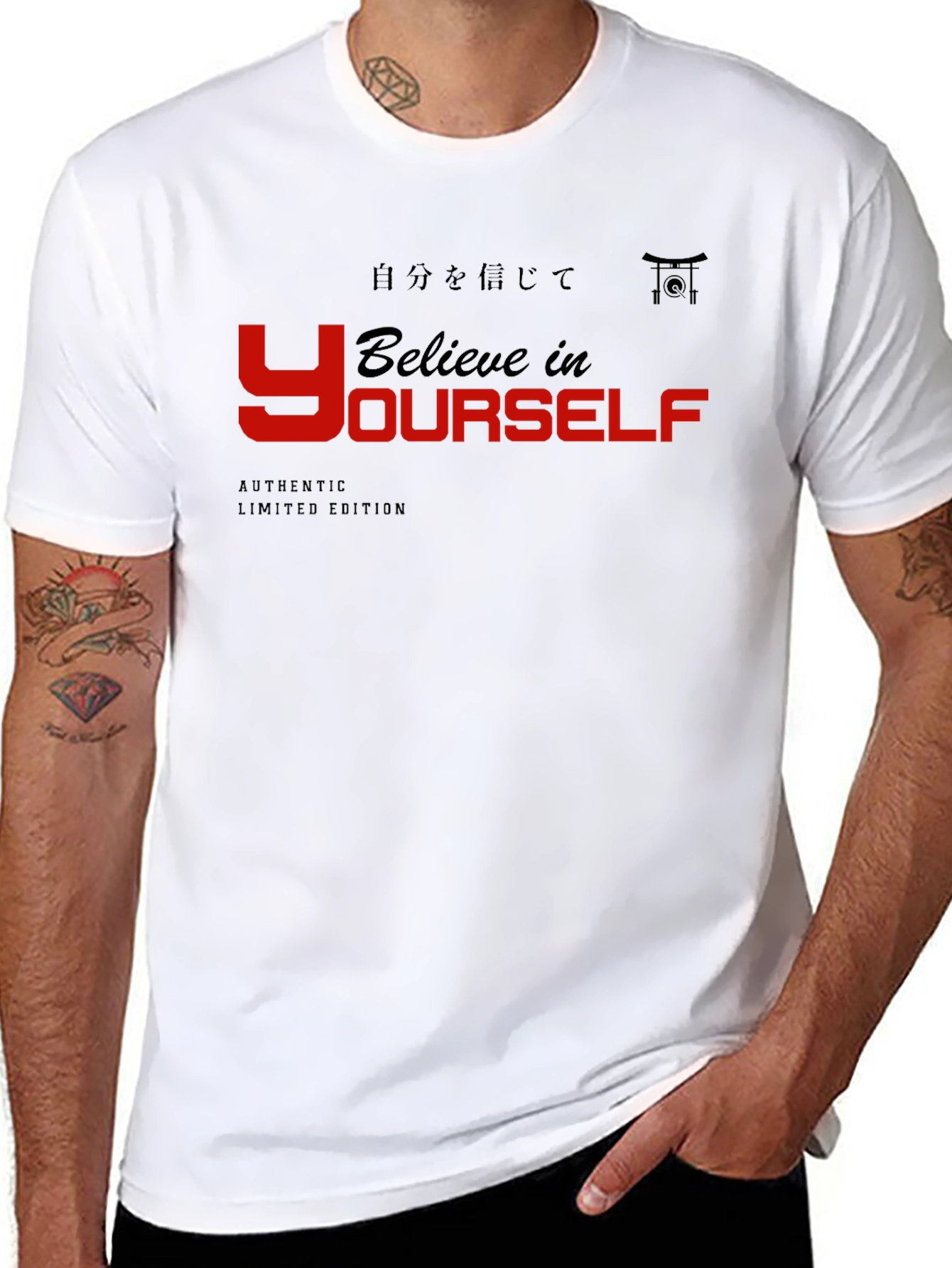 Believe In Yourself Black Graphic Tee