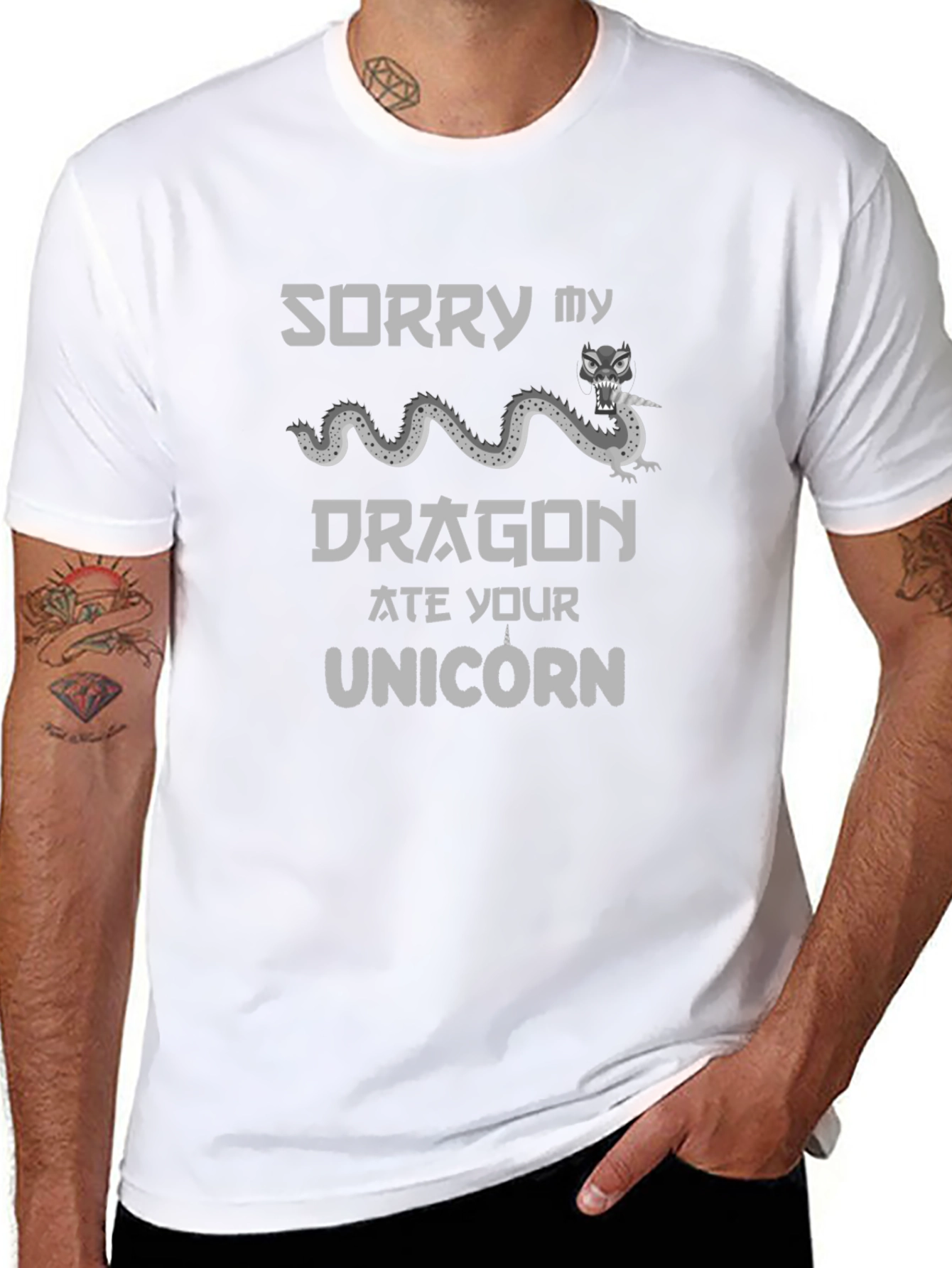 Dragon Ate Your Unicorn Graphic T-Shirt