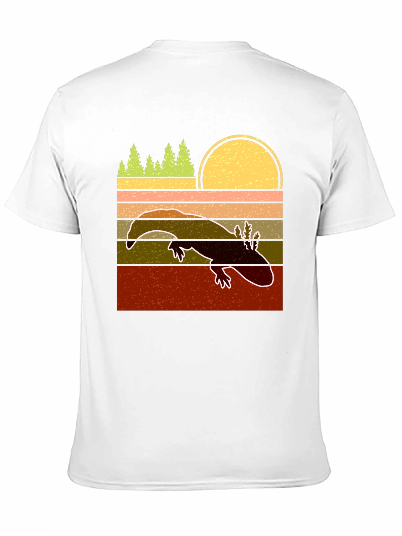 Axolotl Retro Sunset T-Shirt