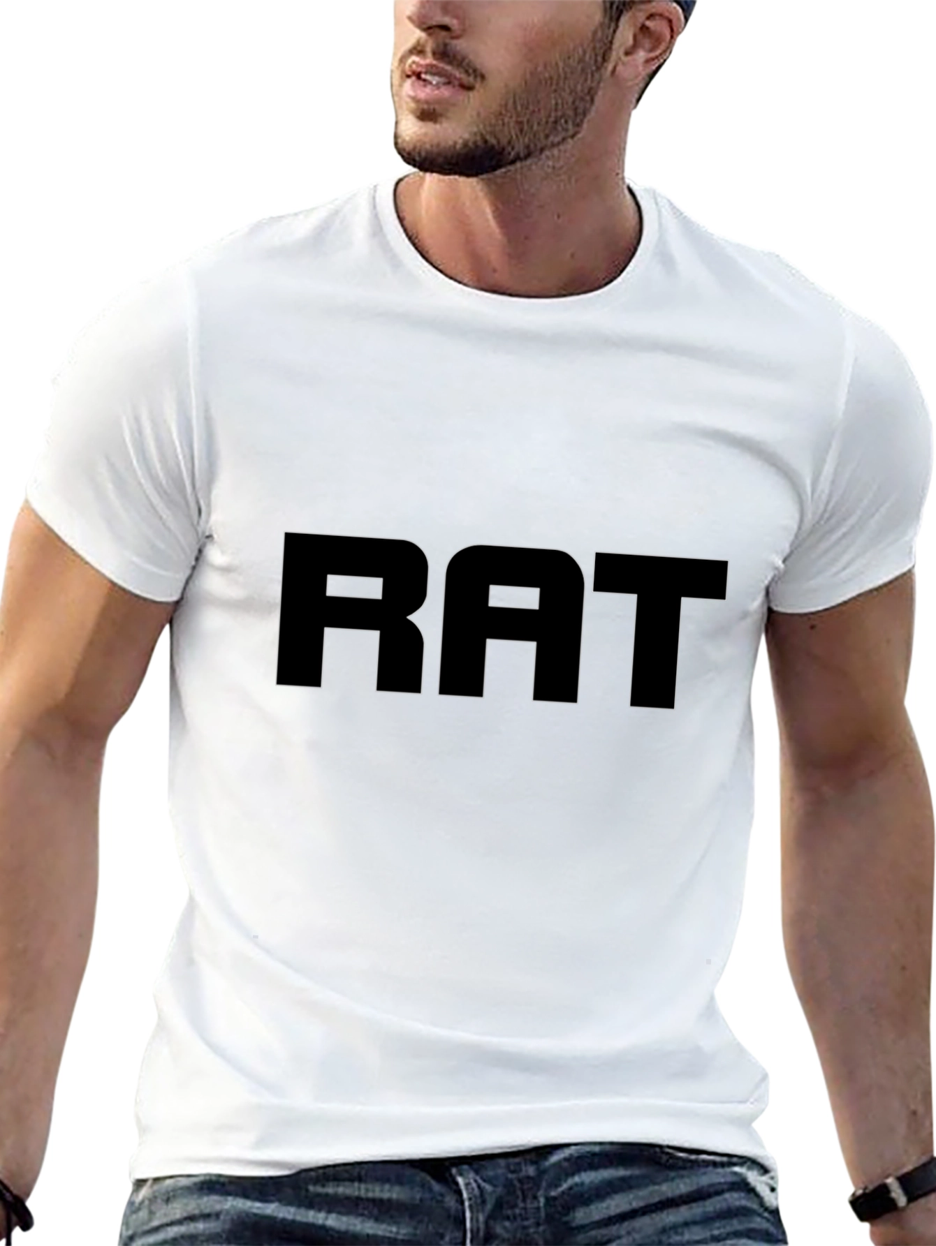 RAT Black T-Shirt - Bold Graphic Tee