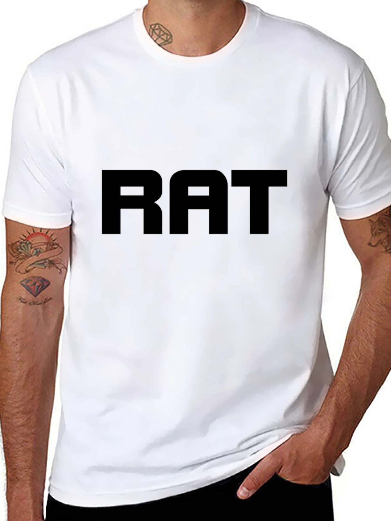 RAT Black T-Shirt - Bold Graphic Tee